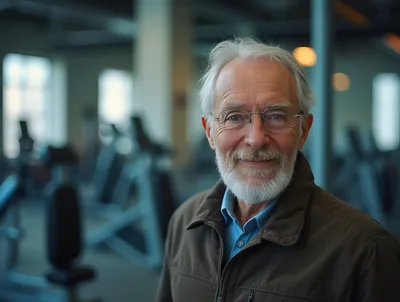 Portrait Of A Senior Man In A Gym