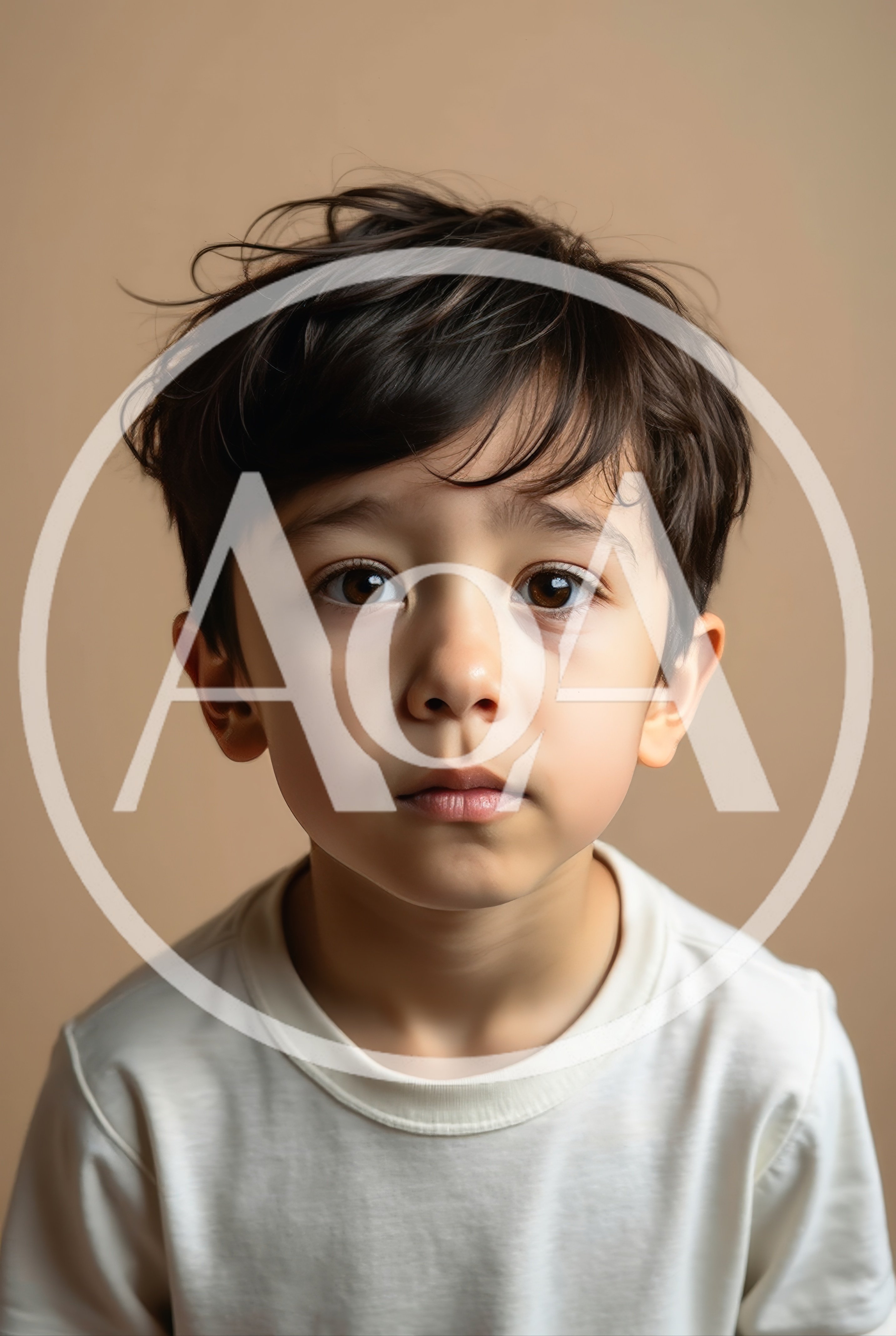 Portrait Of A Young Boy With Brown Eyes