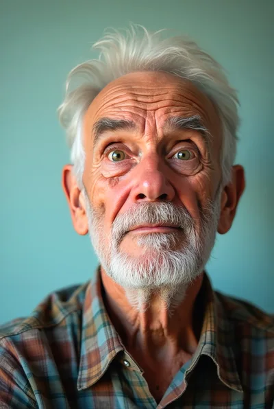 Portrait Of An Elderly Man With White Hair