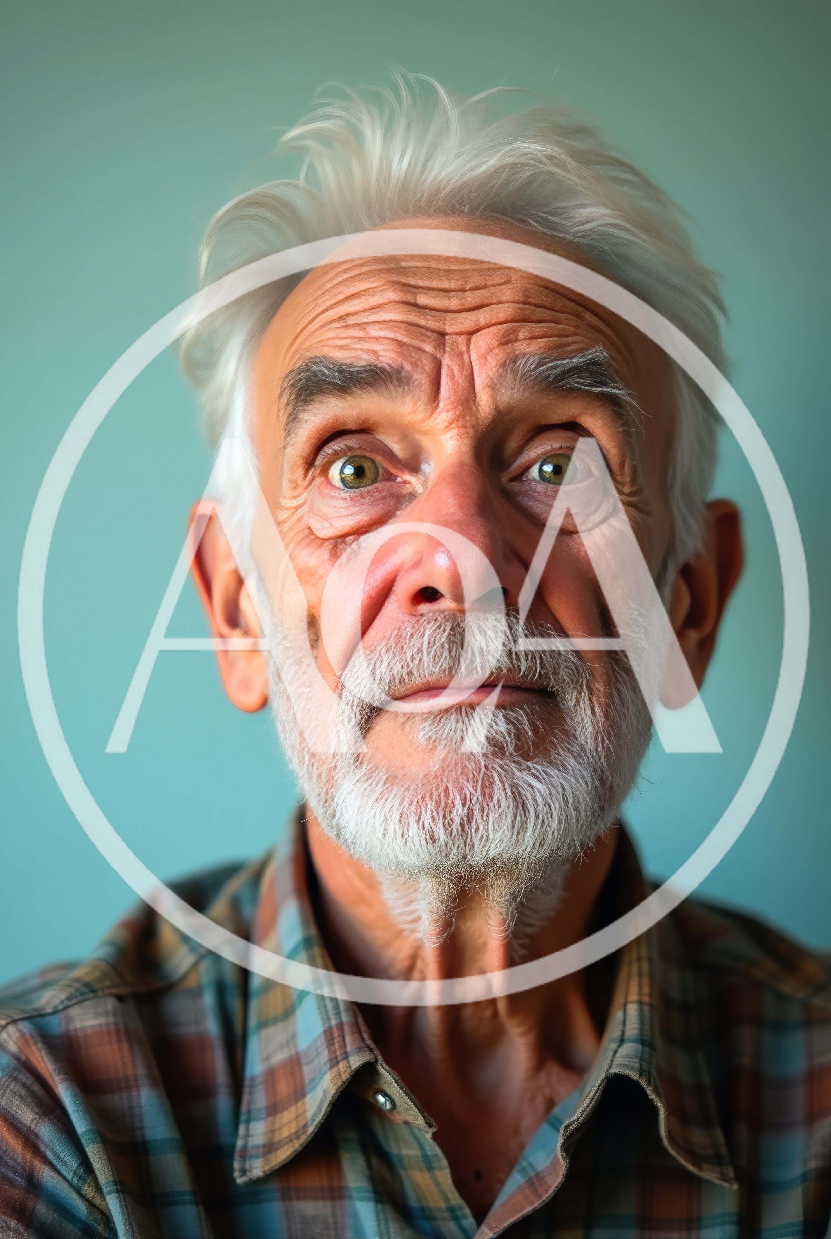 Portrait Of An Elderly Man With White Hair