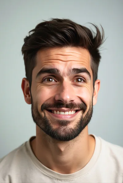 Portrait Of A Smiling Man With Brown Hair