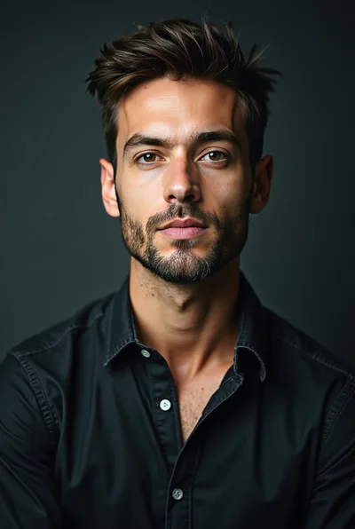 Portrait Of A Handsome Man With Stubble