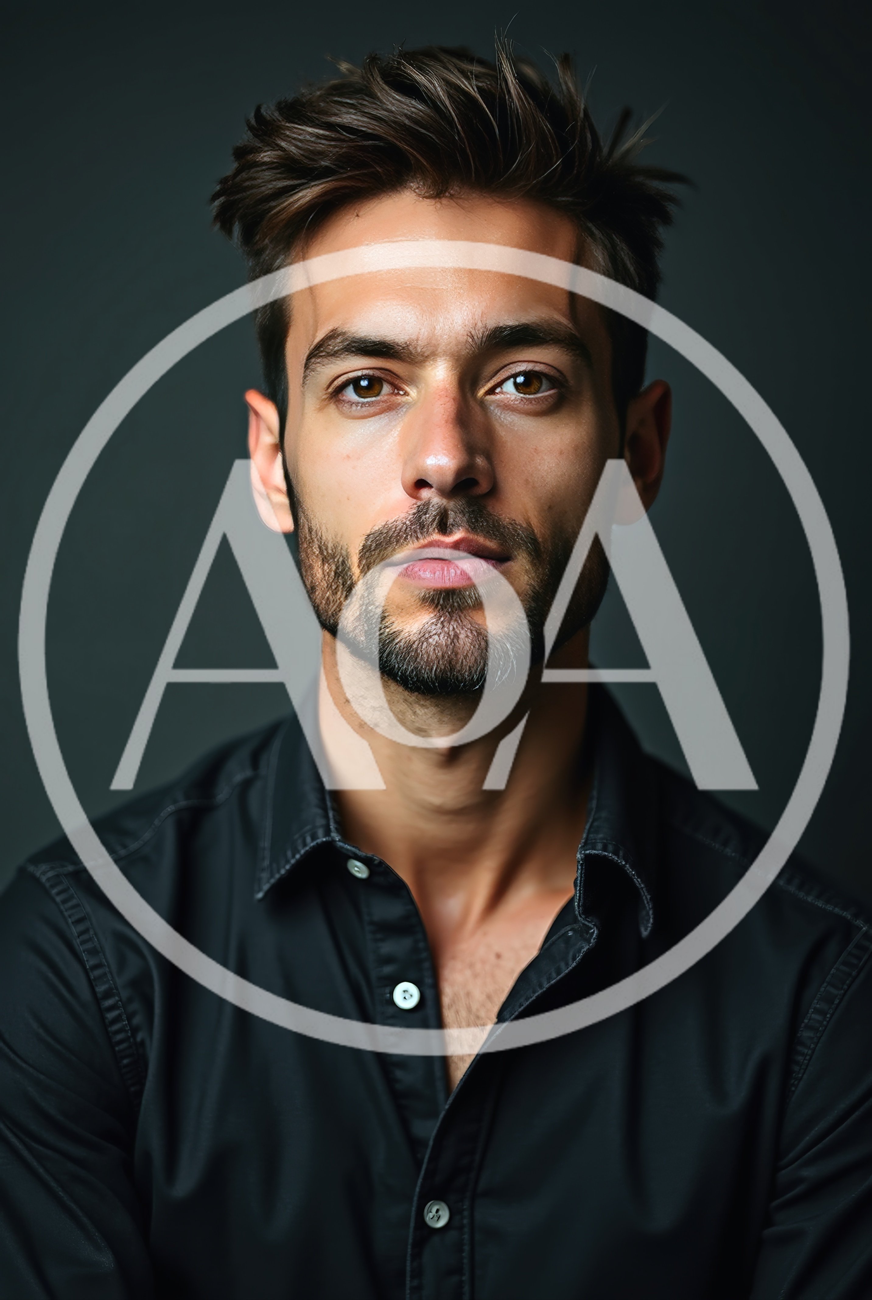 Portrait Of A Handsome Man With Stubble