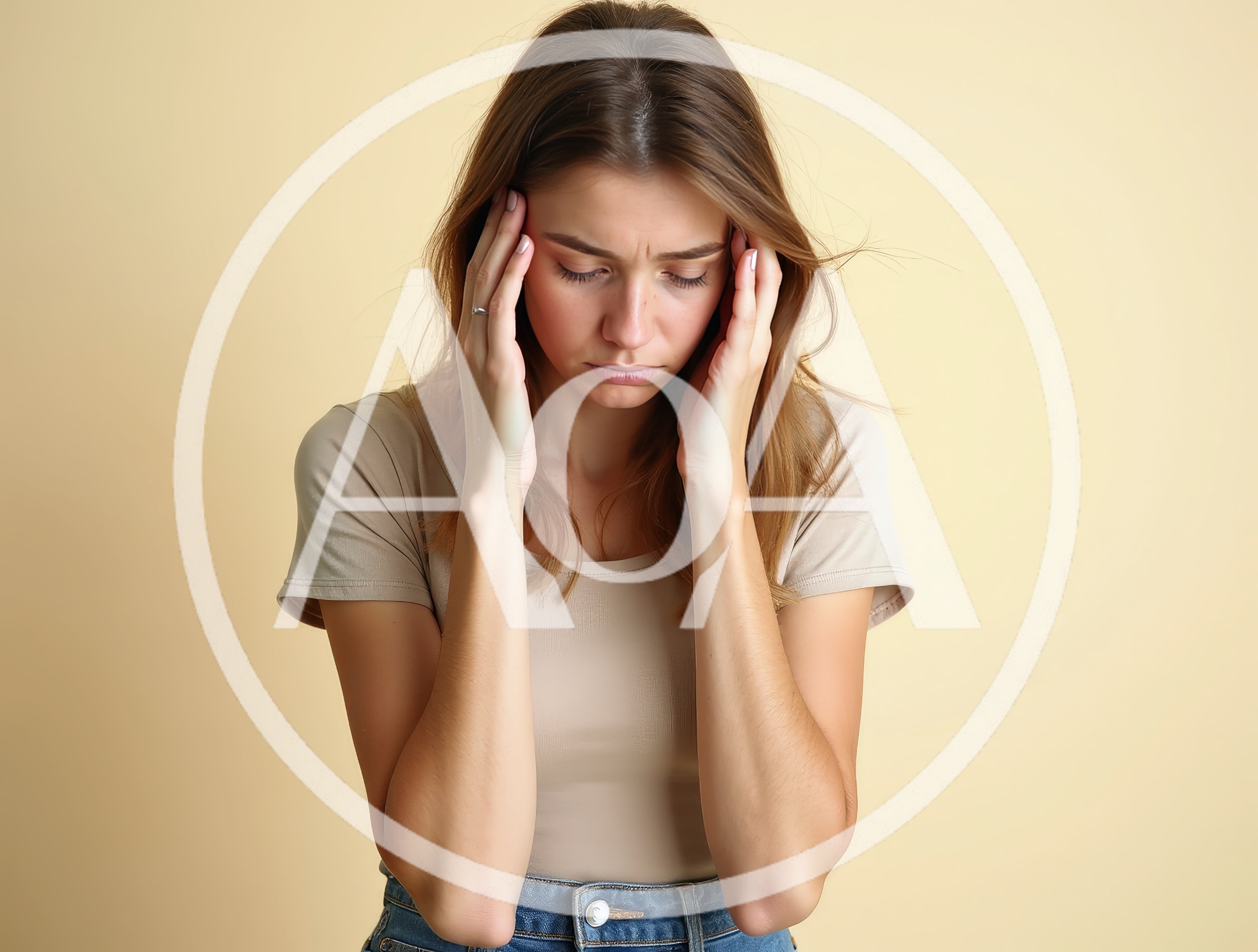 Young Woman Suffering From A Severe Headache