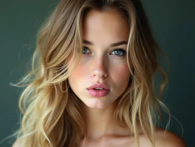 Portrait Of A Young Woman With Blonde Hair