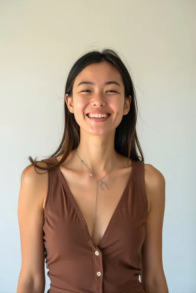 Portrait Of A Smiling Young Asian Woman