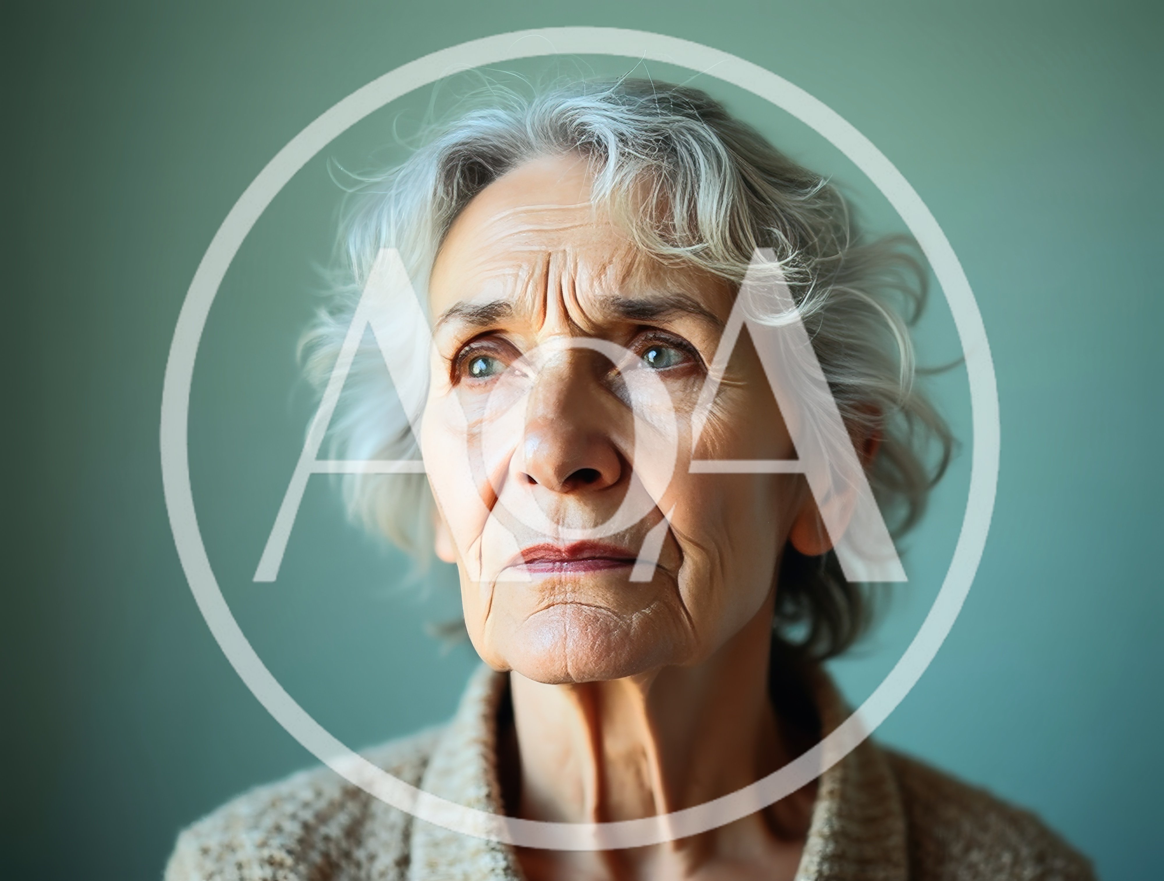 Portrait Of An Elderly Woman With A Thoughtful Expression