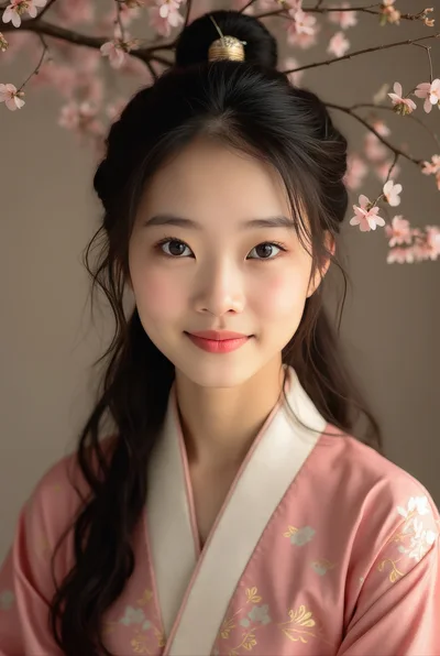 Portrait Of A Young Woman In Traditional Chinese Hanfu