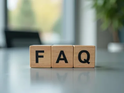 Wooden Blocks Spelling FAQ On A Desk