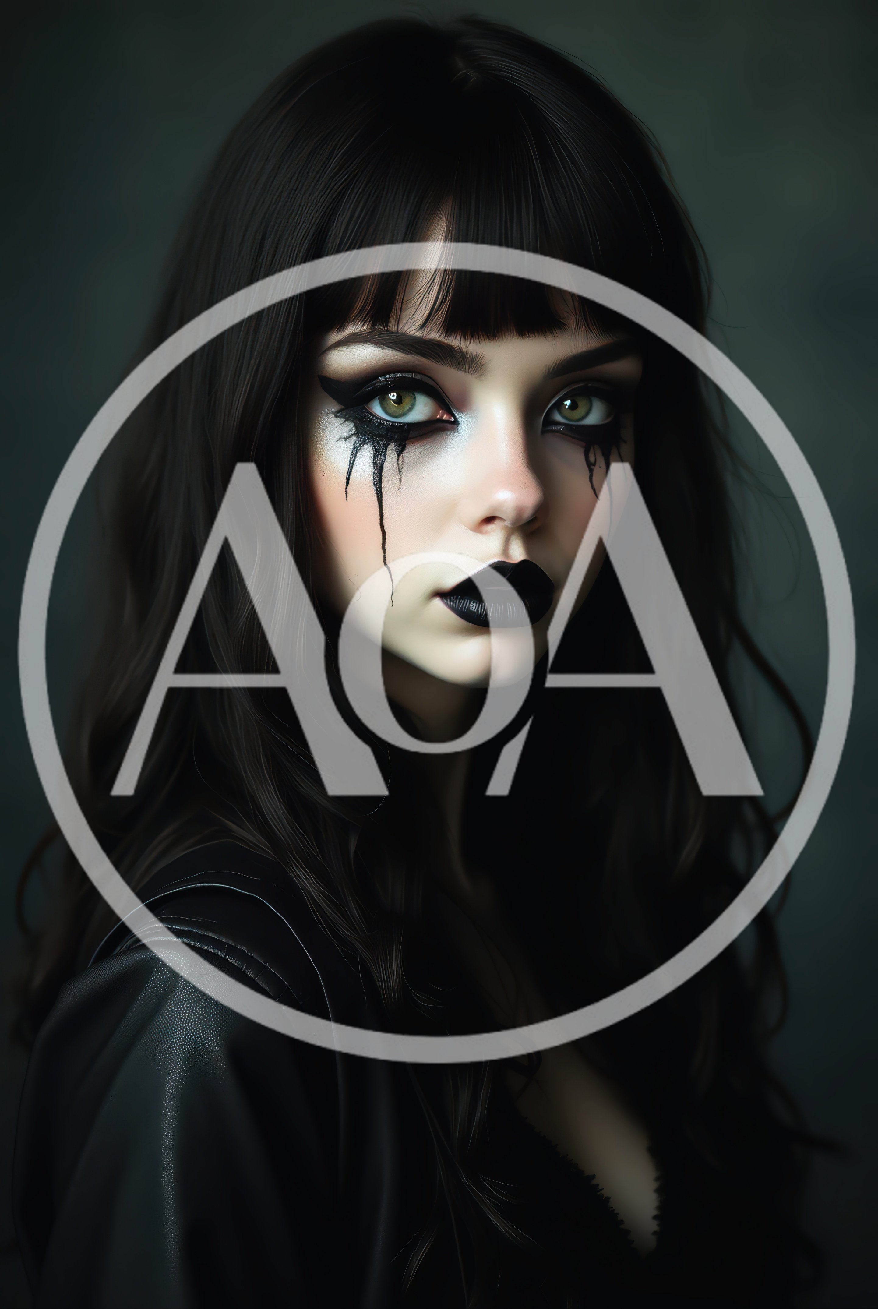 Portrait Of A Young Woman With Gothic Makeup