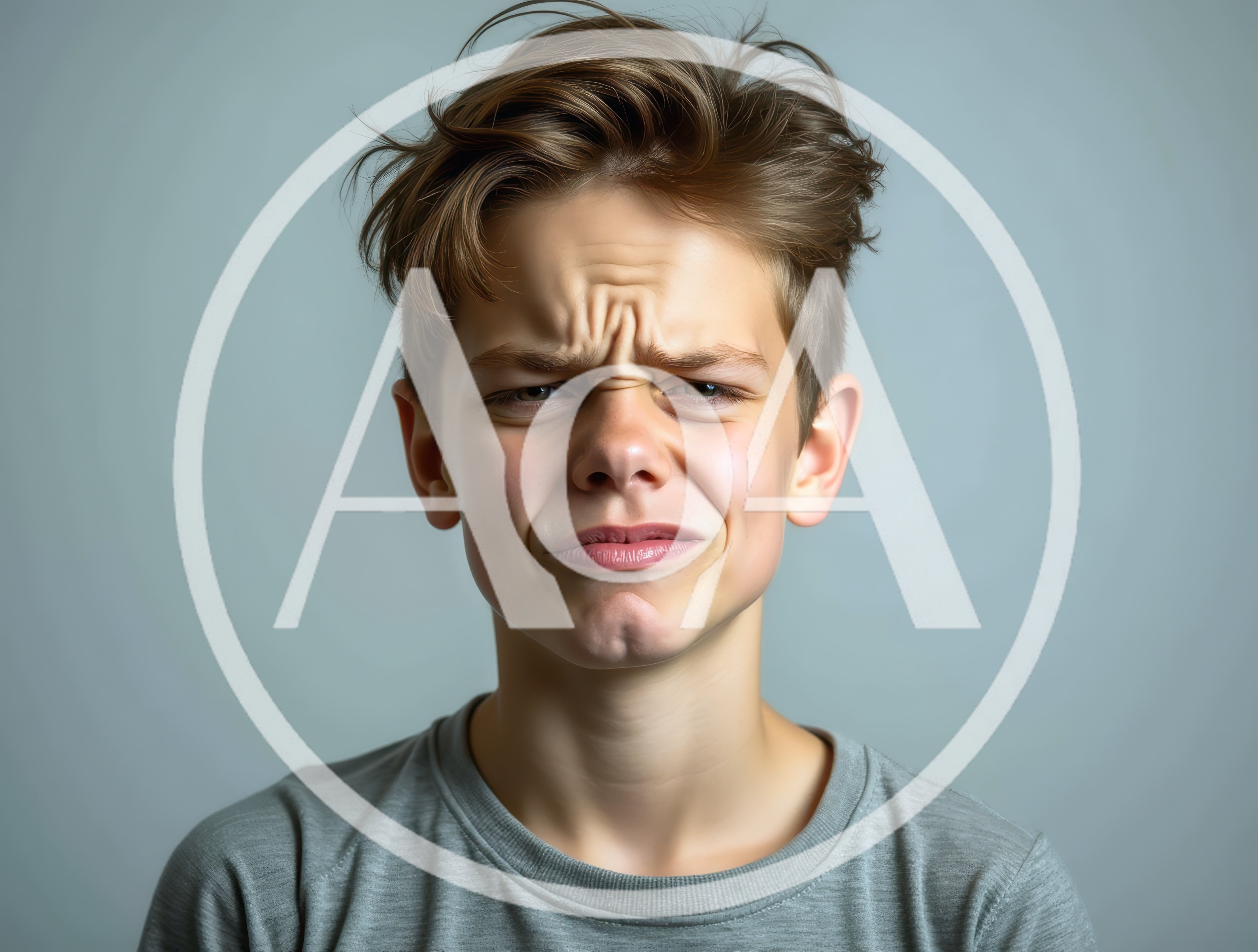 Young Boy Making A Disgusted Facial Expression