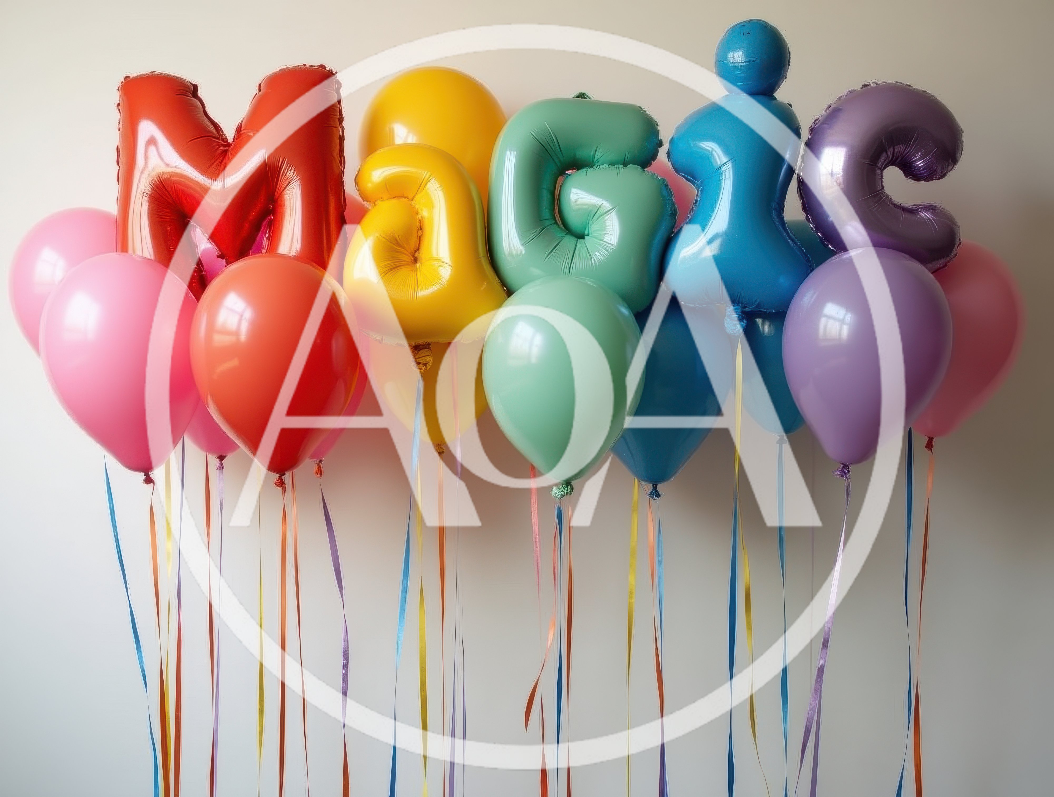 Colorful Magic Letter Balloons With Floating Latex Balloons