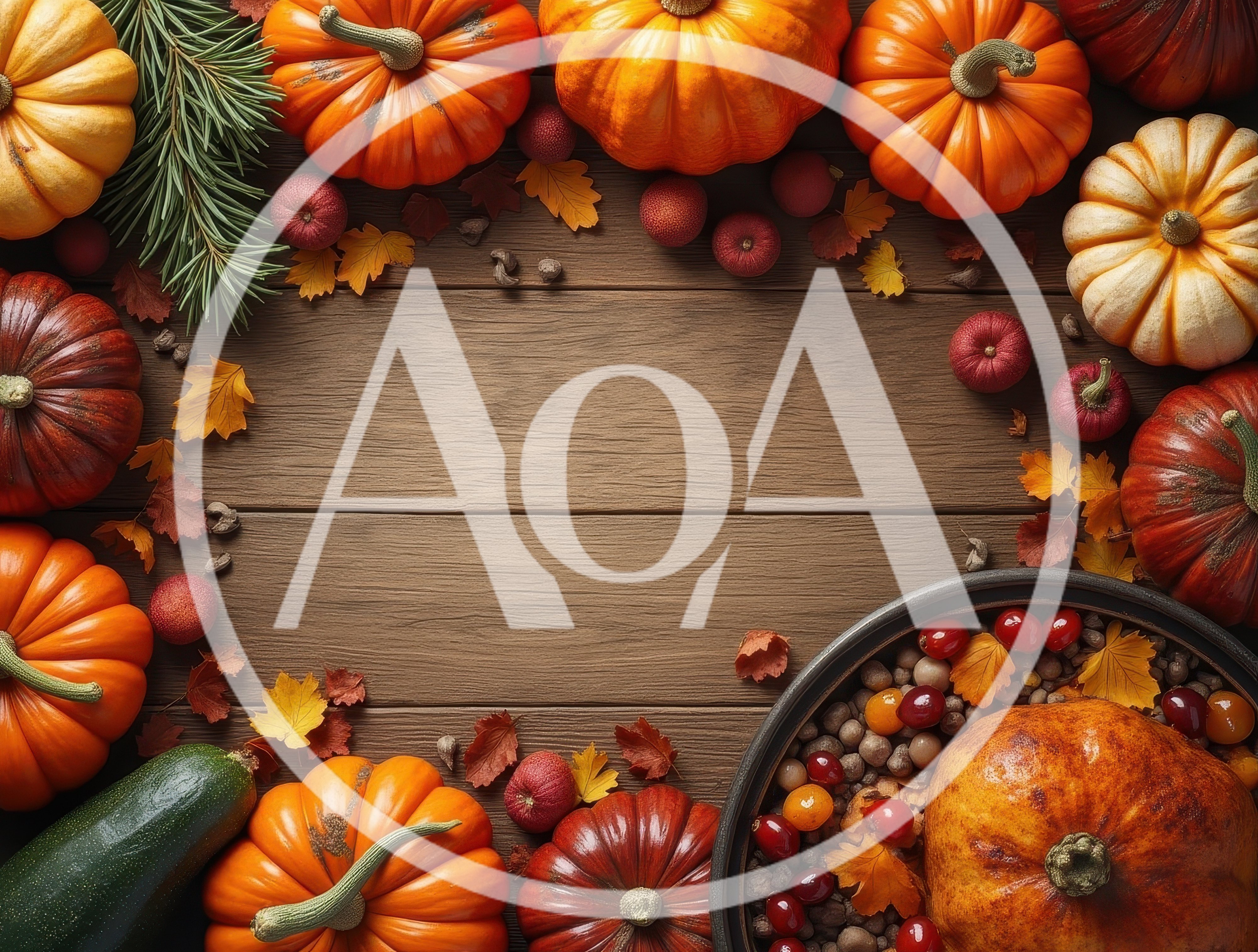 Autumn Harvest Flat Lay With Pumpkins And Leaves