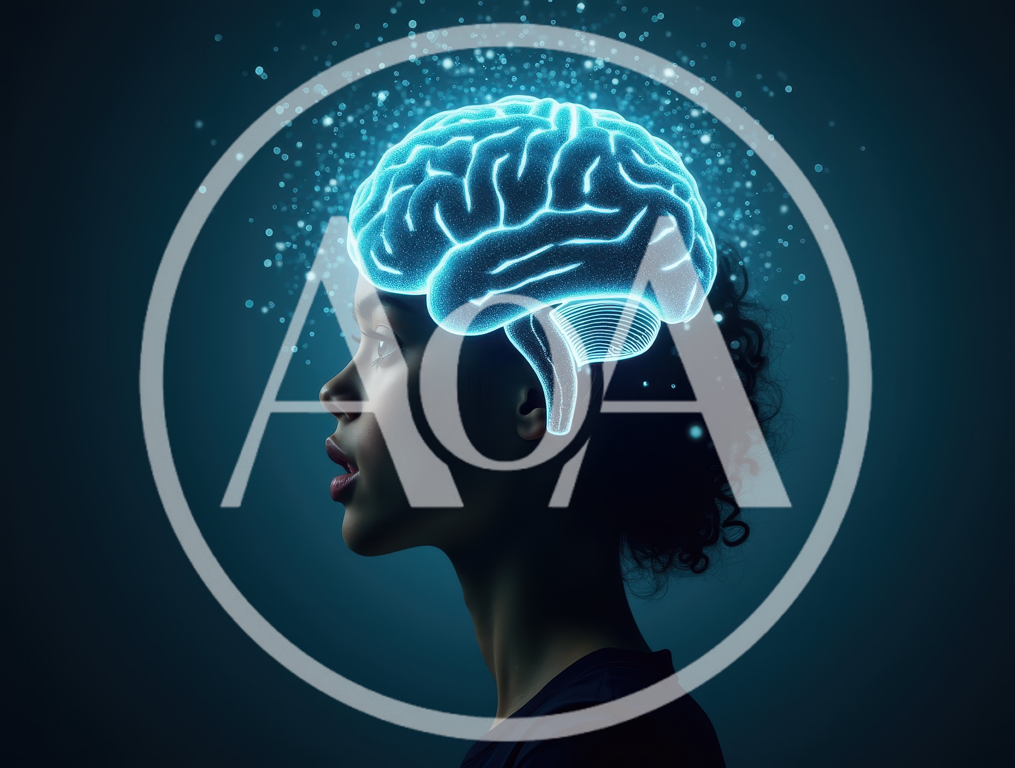 Digital Human Brain Concept With Glowing Neural Network