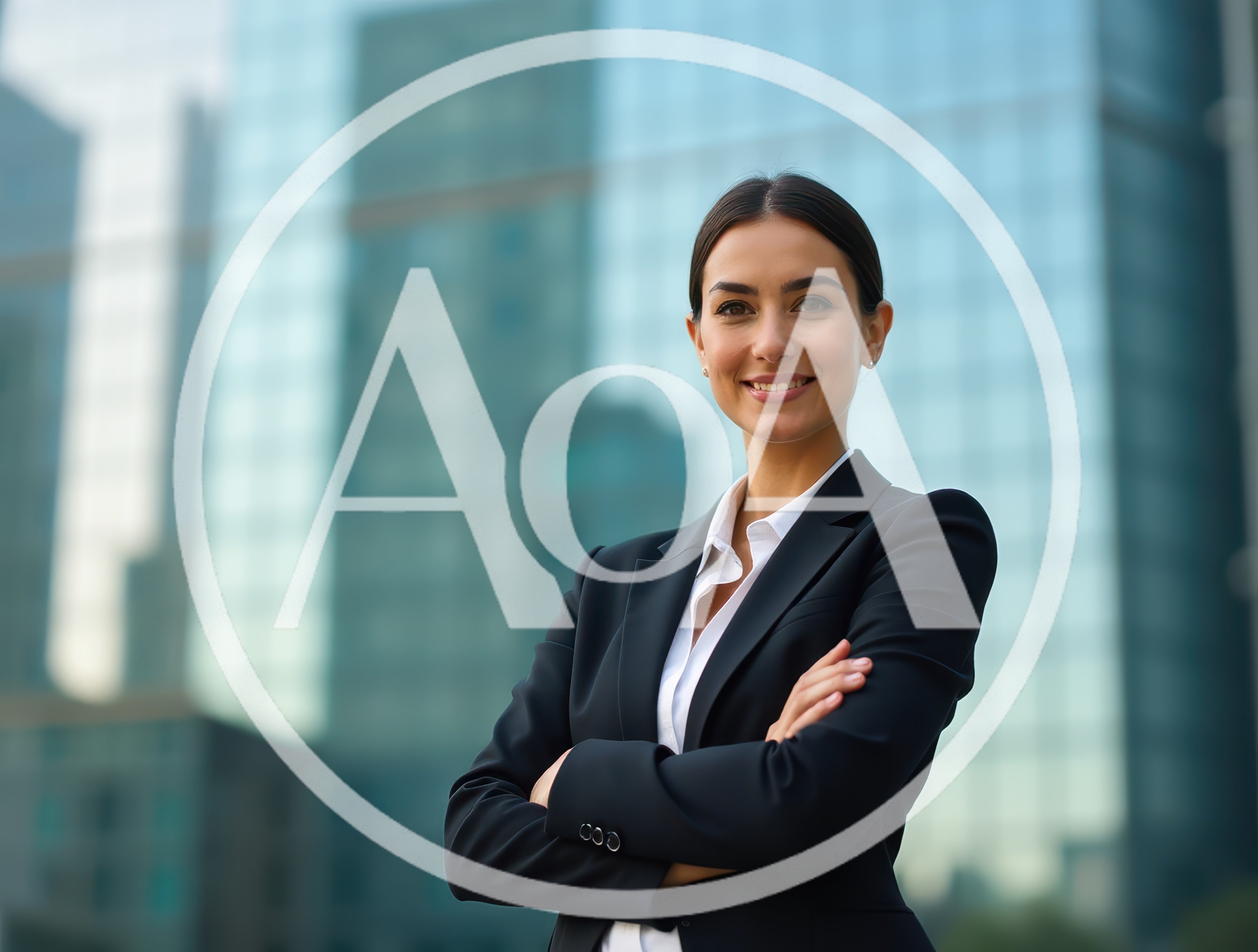 Professional Businesswoman Standing With Arms Crossed In City