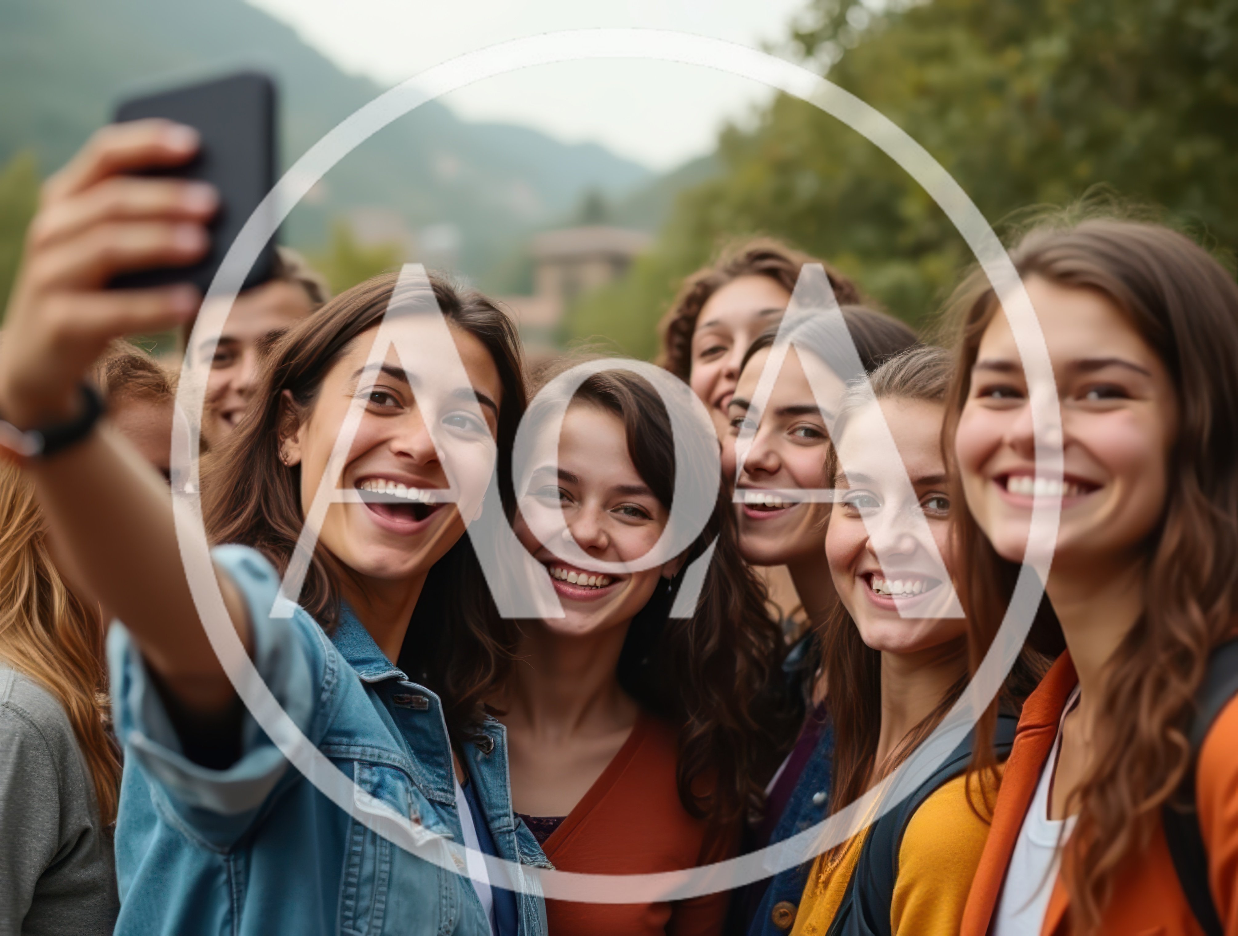 Group Of Happy Friends Taking A Selfie Outdoors
