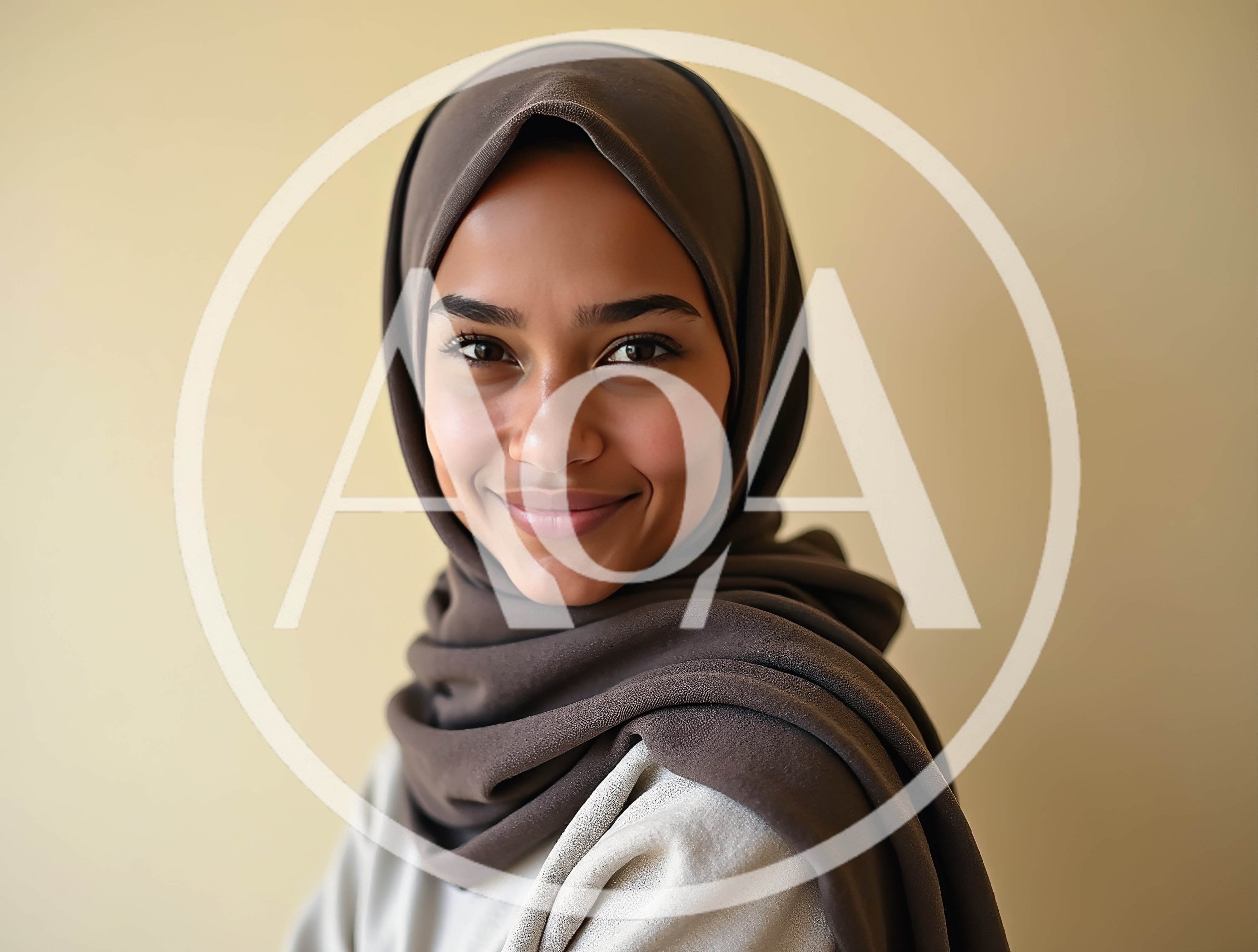 Portrait Of A Smiling Young Woman Wearing A Hijab