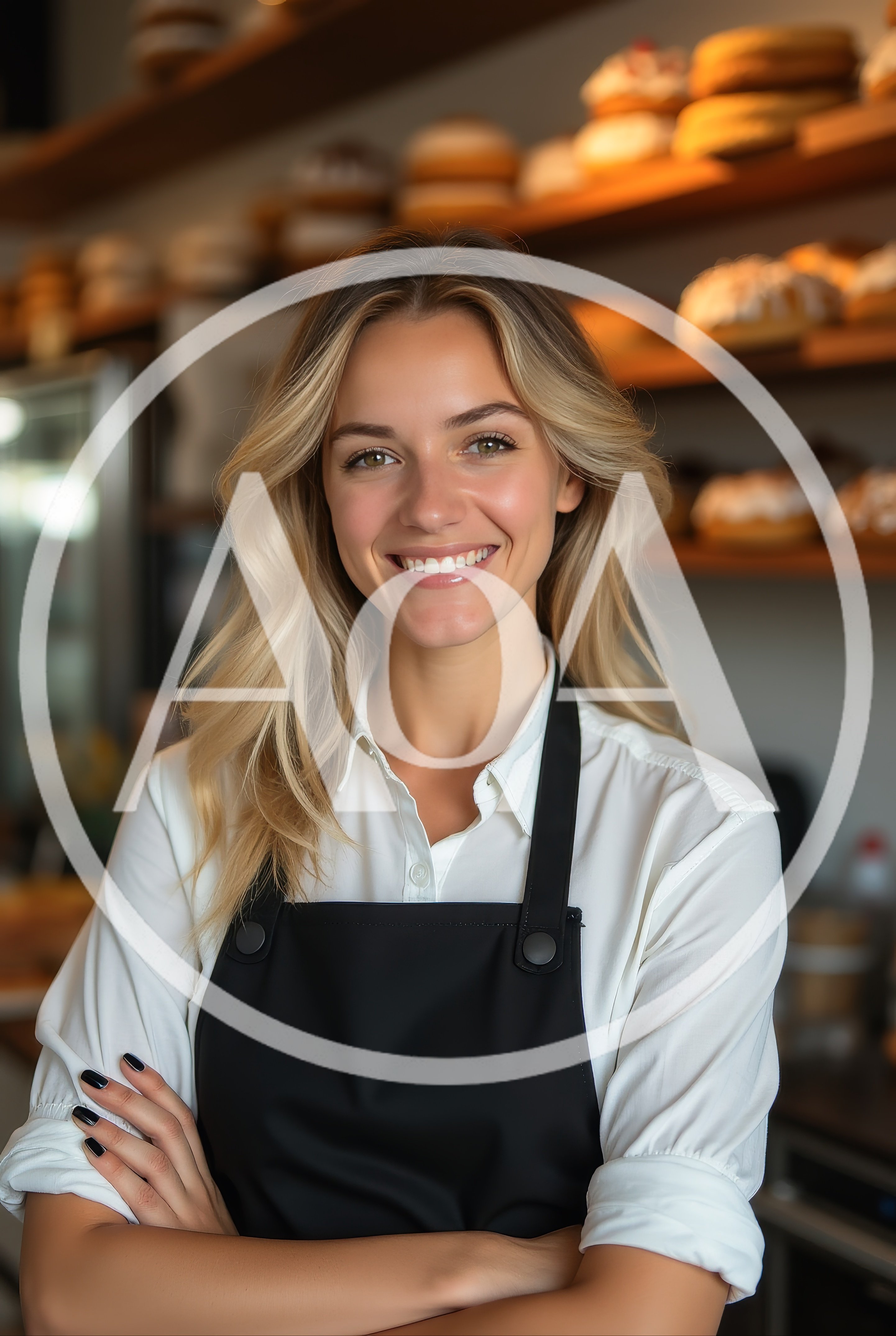 Smiling Female Baker Standing In A Bakery
