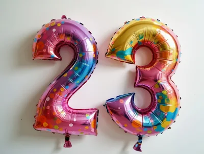 Colorful Number Twenty Three Foil Balloons