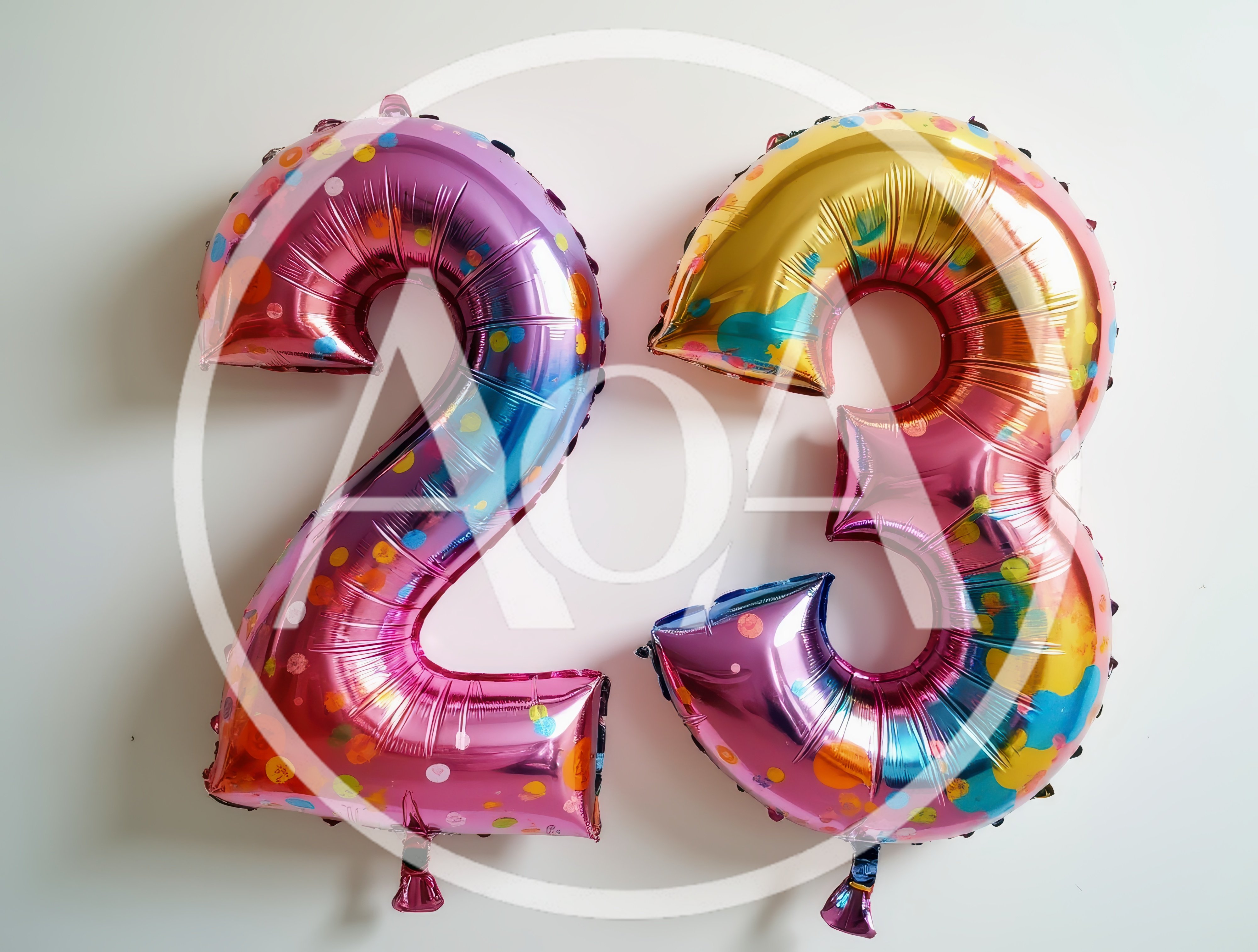 Colorful Number Twenty Three Foil Balloons