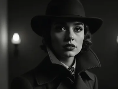 Portrait Of A Mysterious Woman In A Fedora