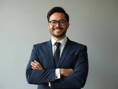 Professional Businessman Smiling With Arms Crossed