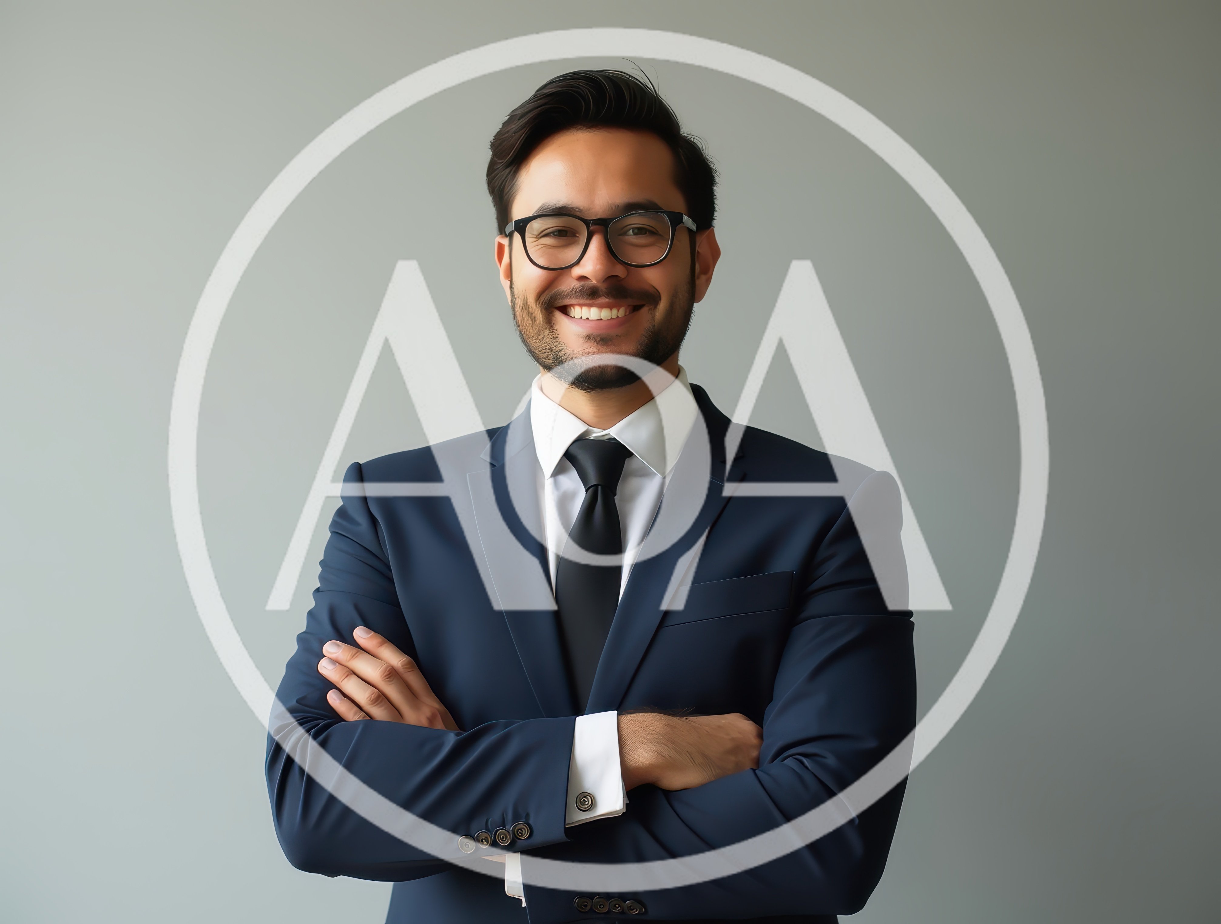 Professional Businessman Smiling With Arms Crossed