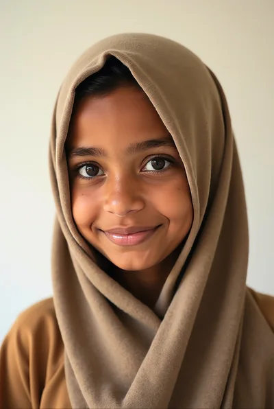 Portrait Of A Young Girl Wearing A Hijab