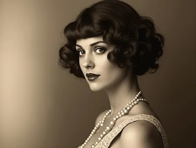 Portrait Of A Woman In 1920s Flapper Style