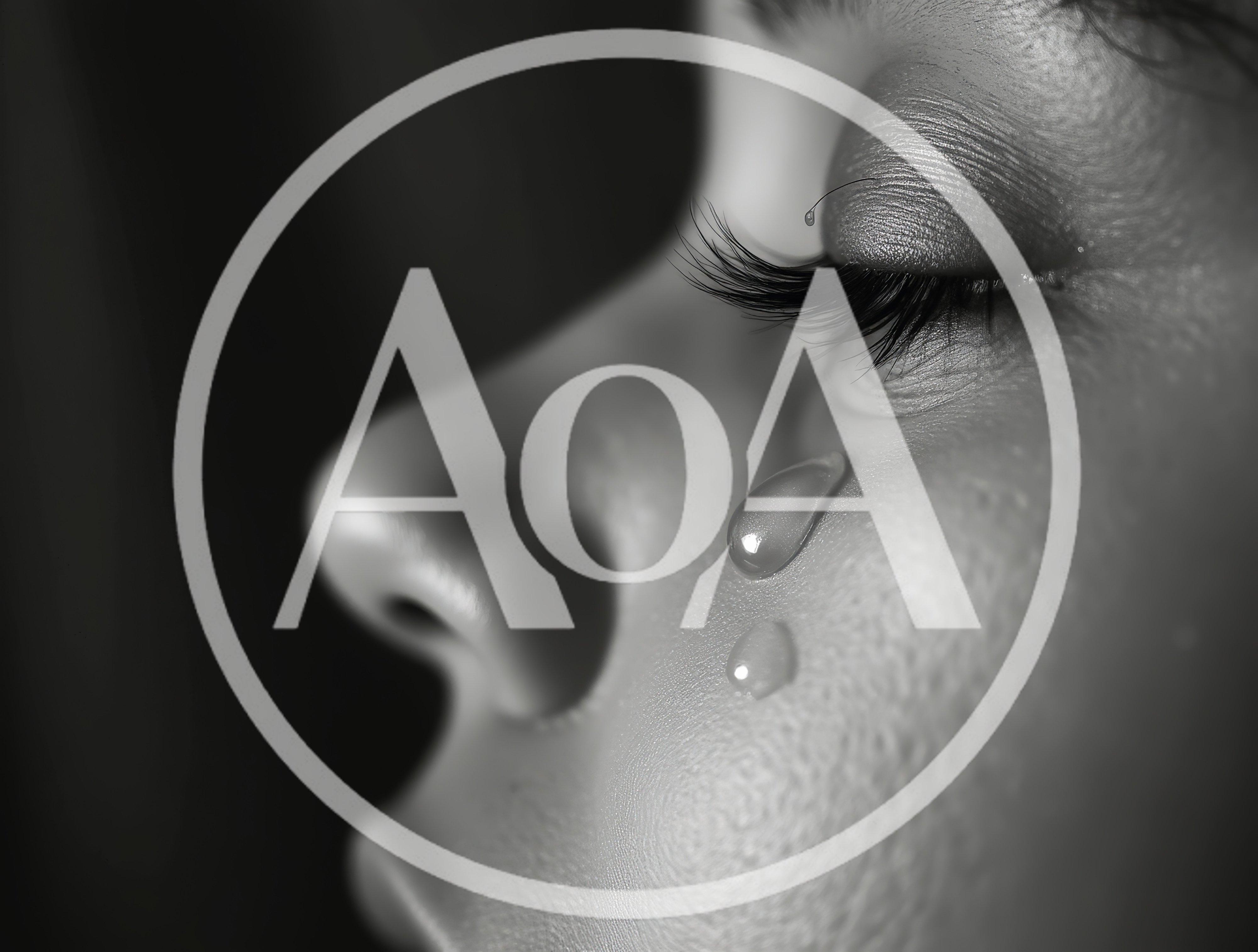 Close Up Of A Woman Crying With Tears