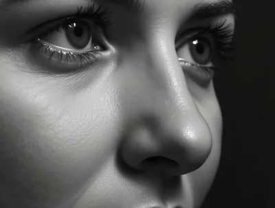 Extreme Close Up Of A Woman Face