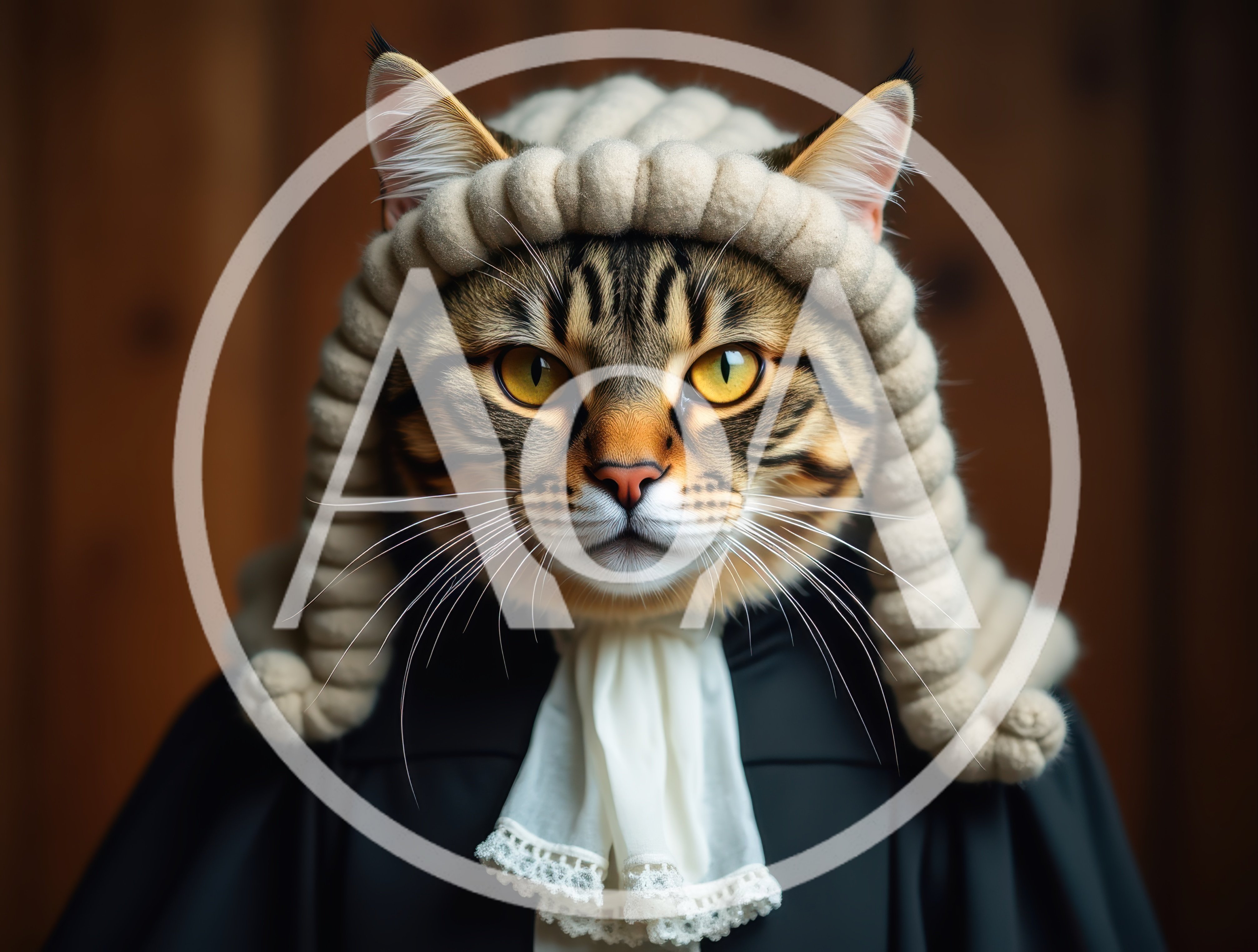Portrait Of A Cat Dressed As A Judge