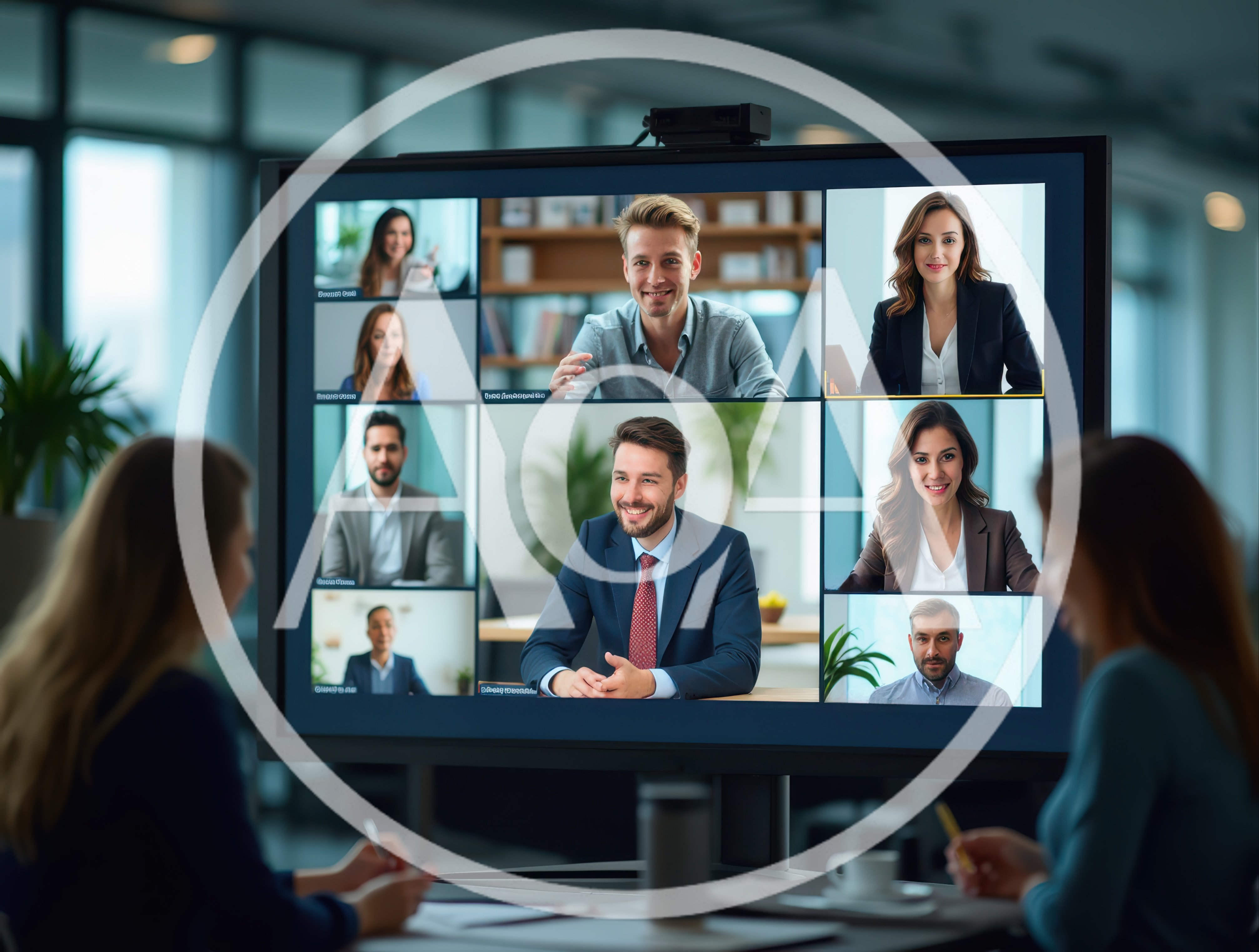 Business Team Participating In A Virtual Video Conference
