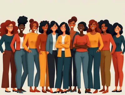 Diverse Group Of Professional Women Standing Together