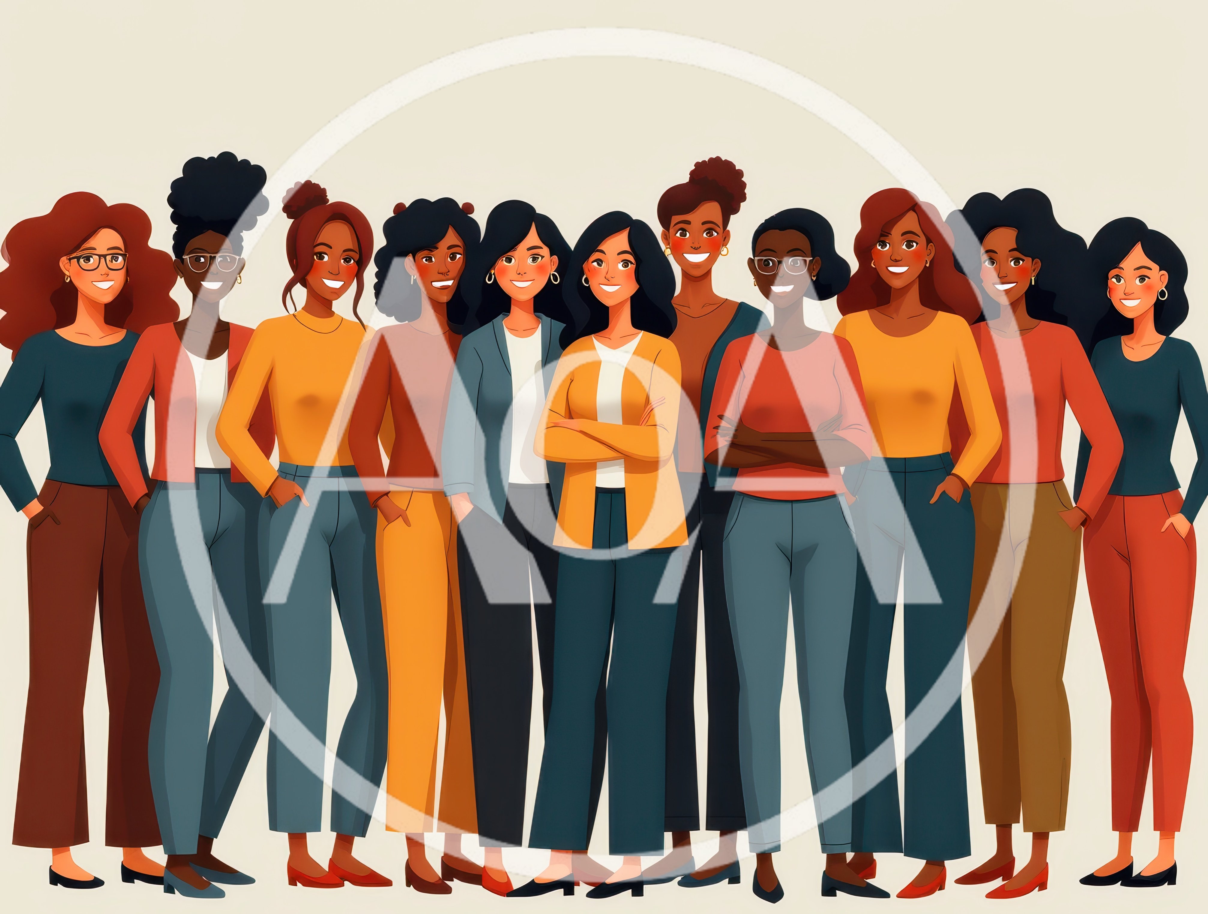 Diverse Group Of Professional Women Standing Together