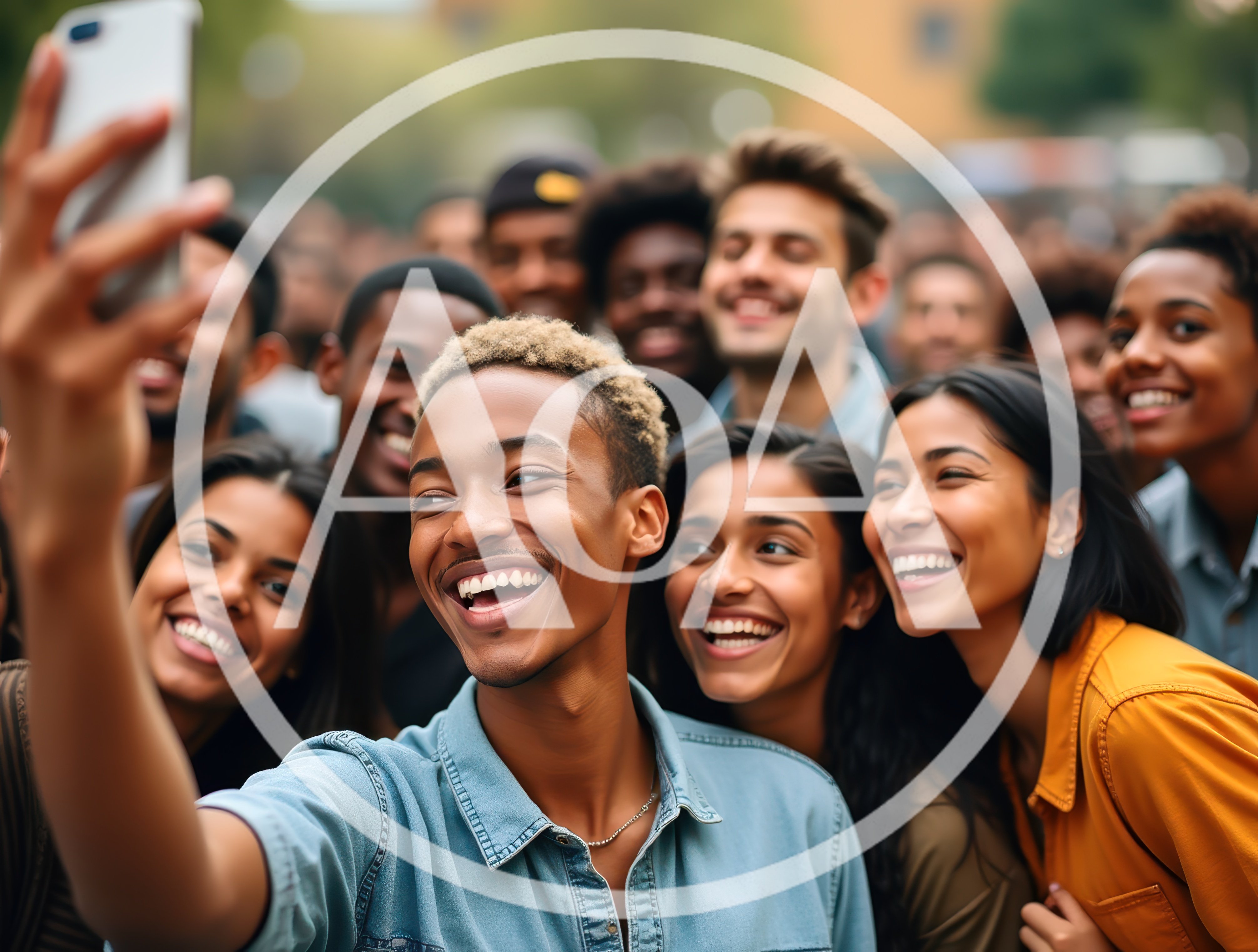 Diverse Group of Friends Taking a Selfie