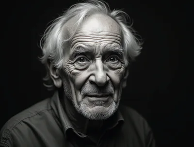 Portrait Of An Elderly Man With White Hair