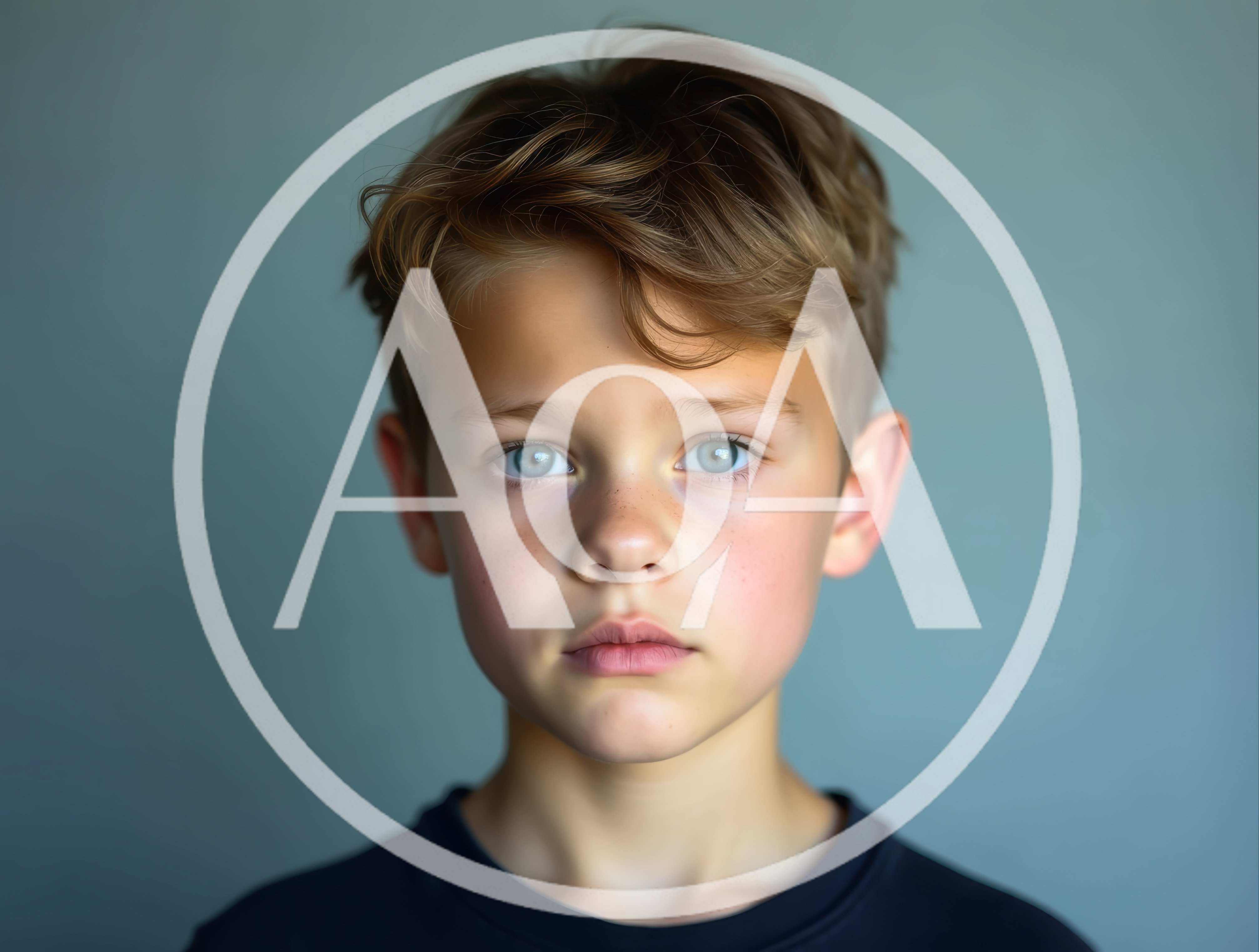 Portrait Of A Young Boy With Blue Eyes
