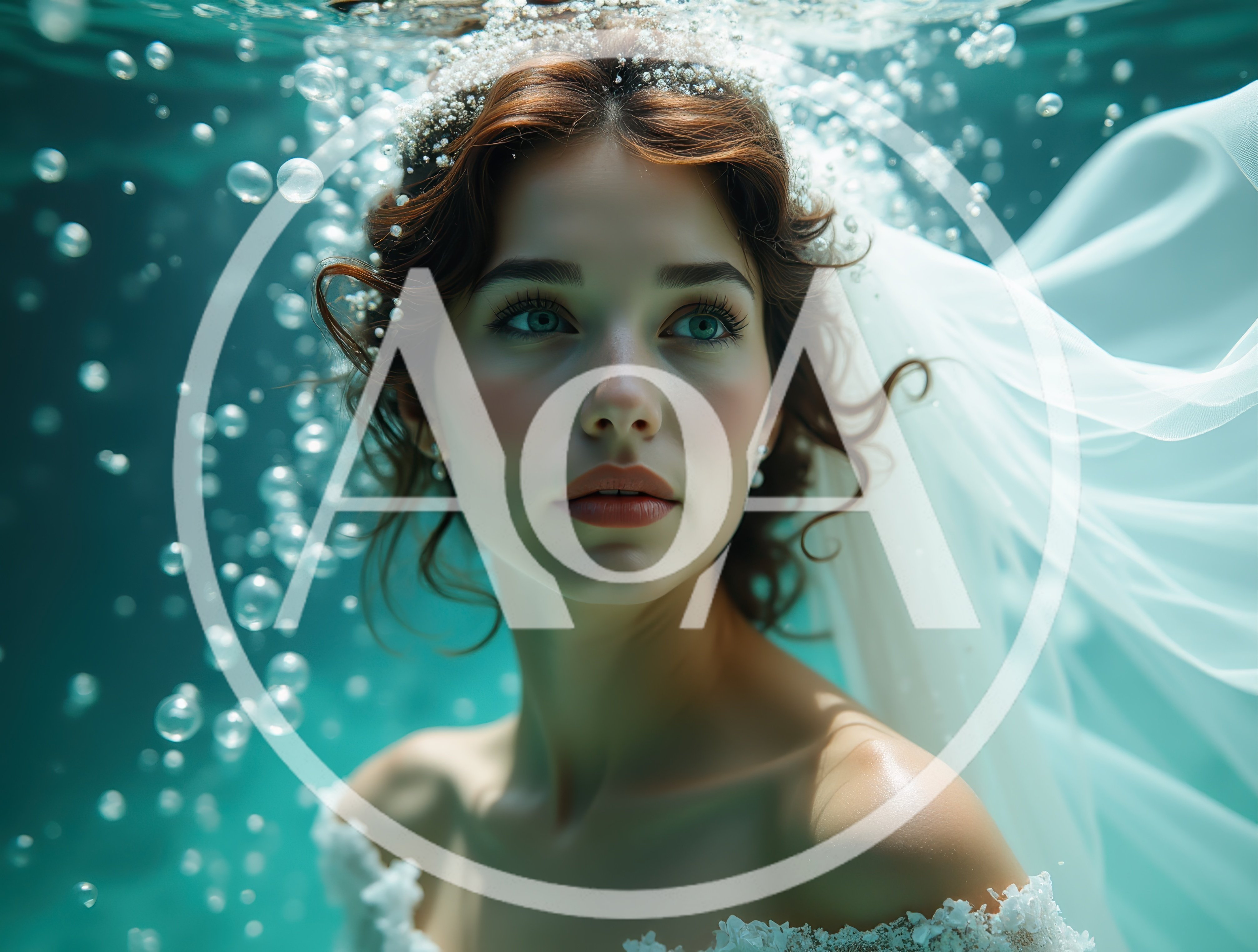 Underwater Portrait Of A Bride In Wedding Dress