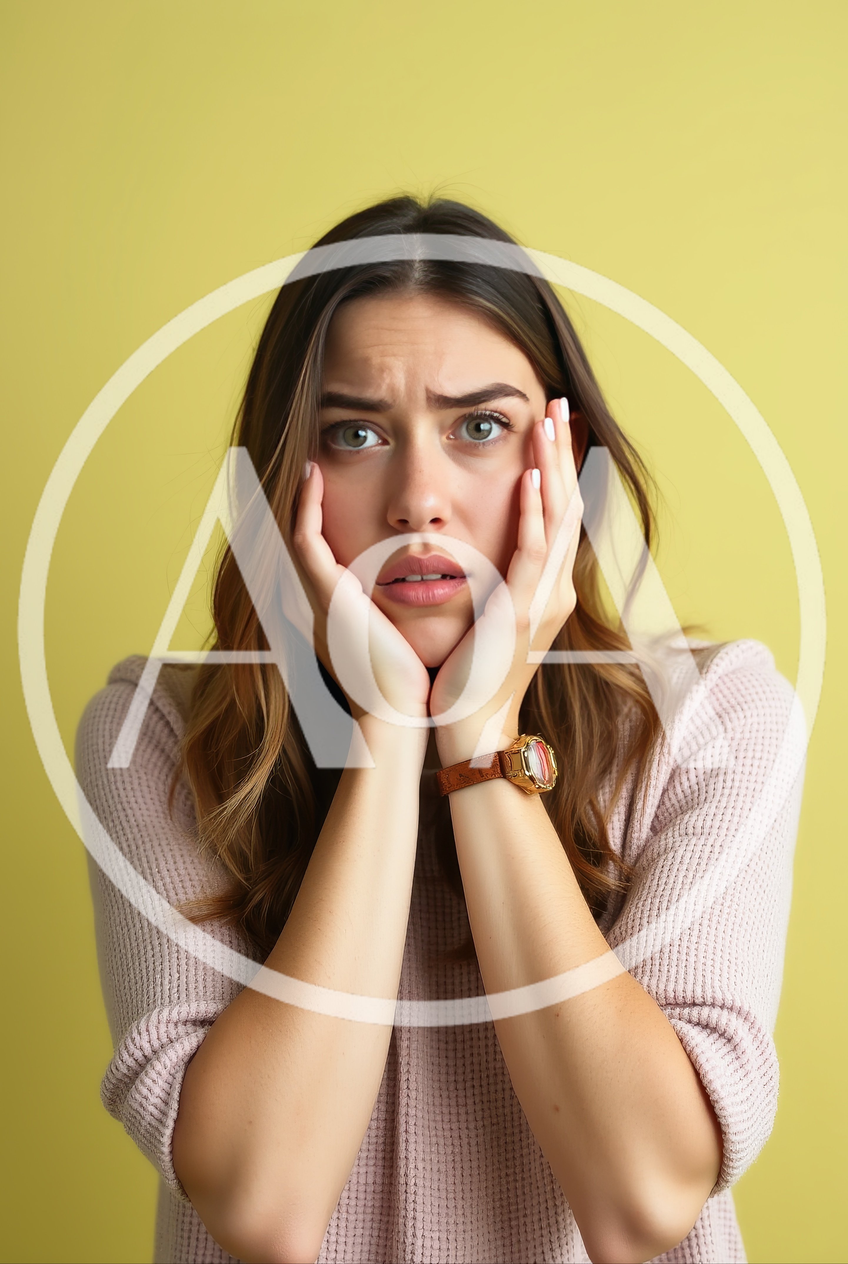 Young Woman Expressing Shock And Concern