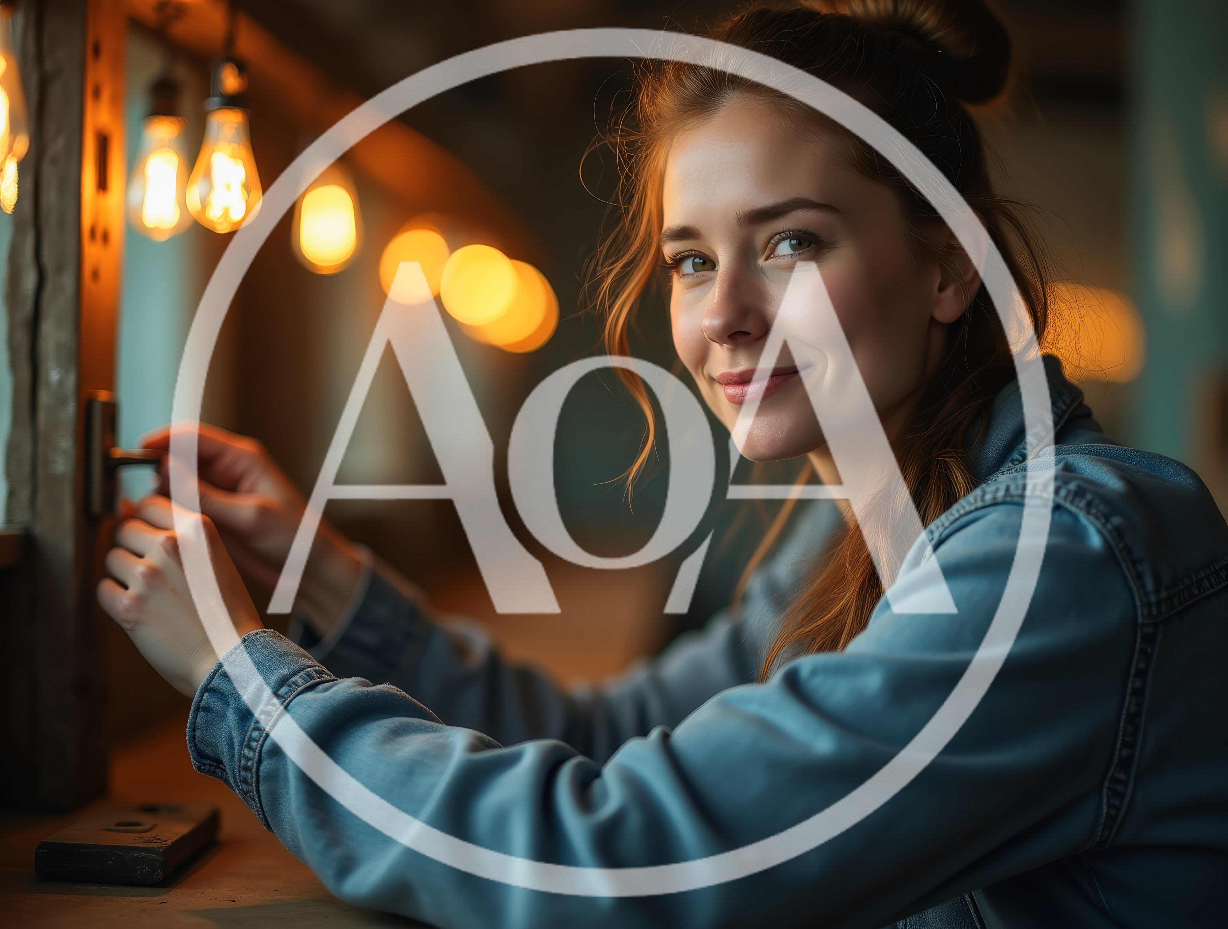 Young Woman Adjusting Light Switch In Cozy Studio