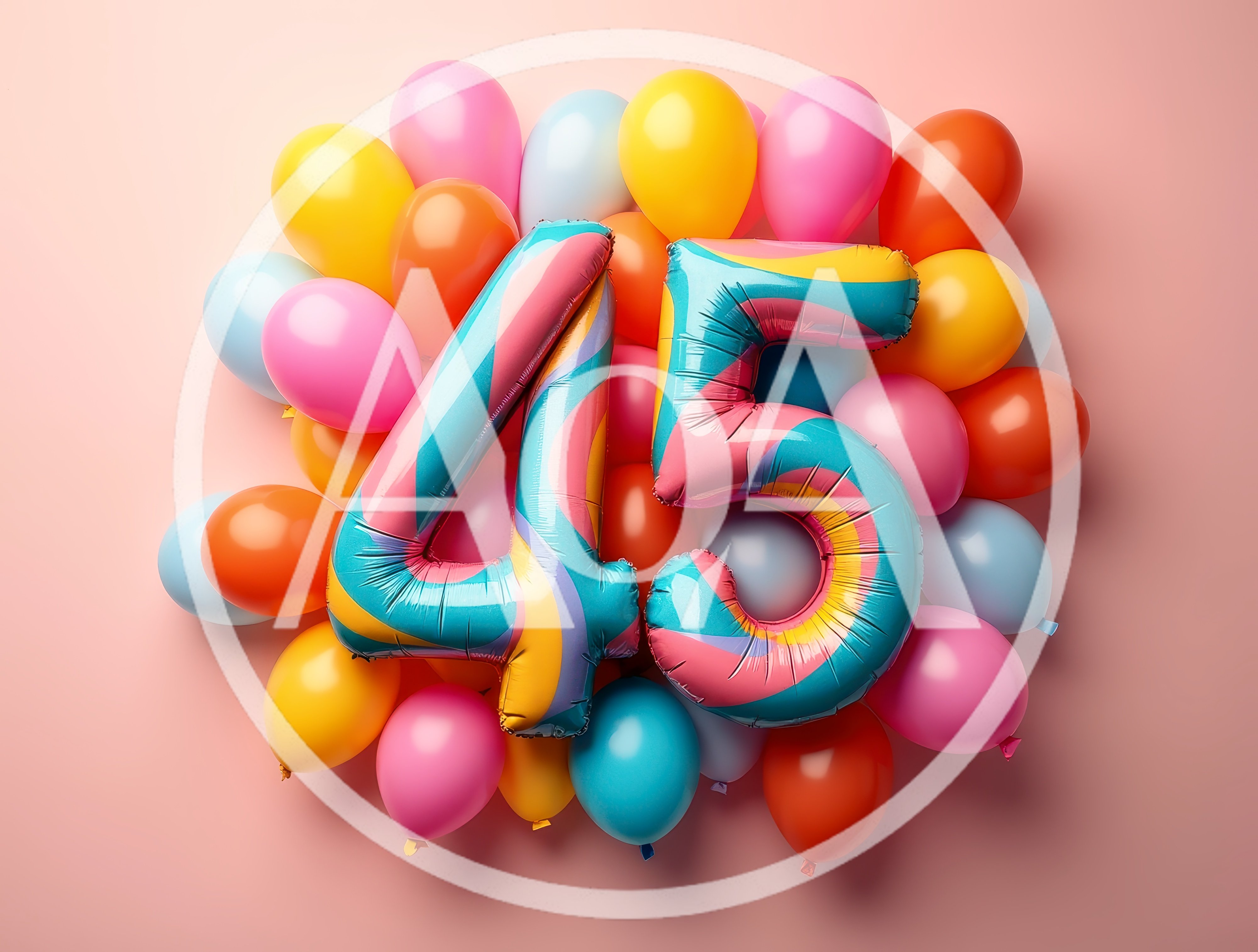 Forty Five Number Balloon Celebration