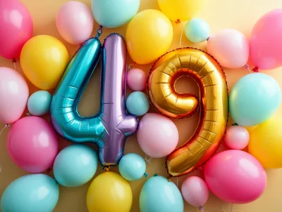 Forty Nine Birthday Celebration Balloons