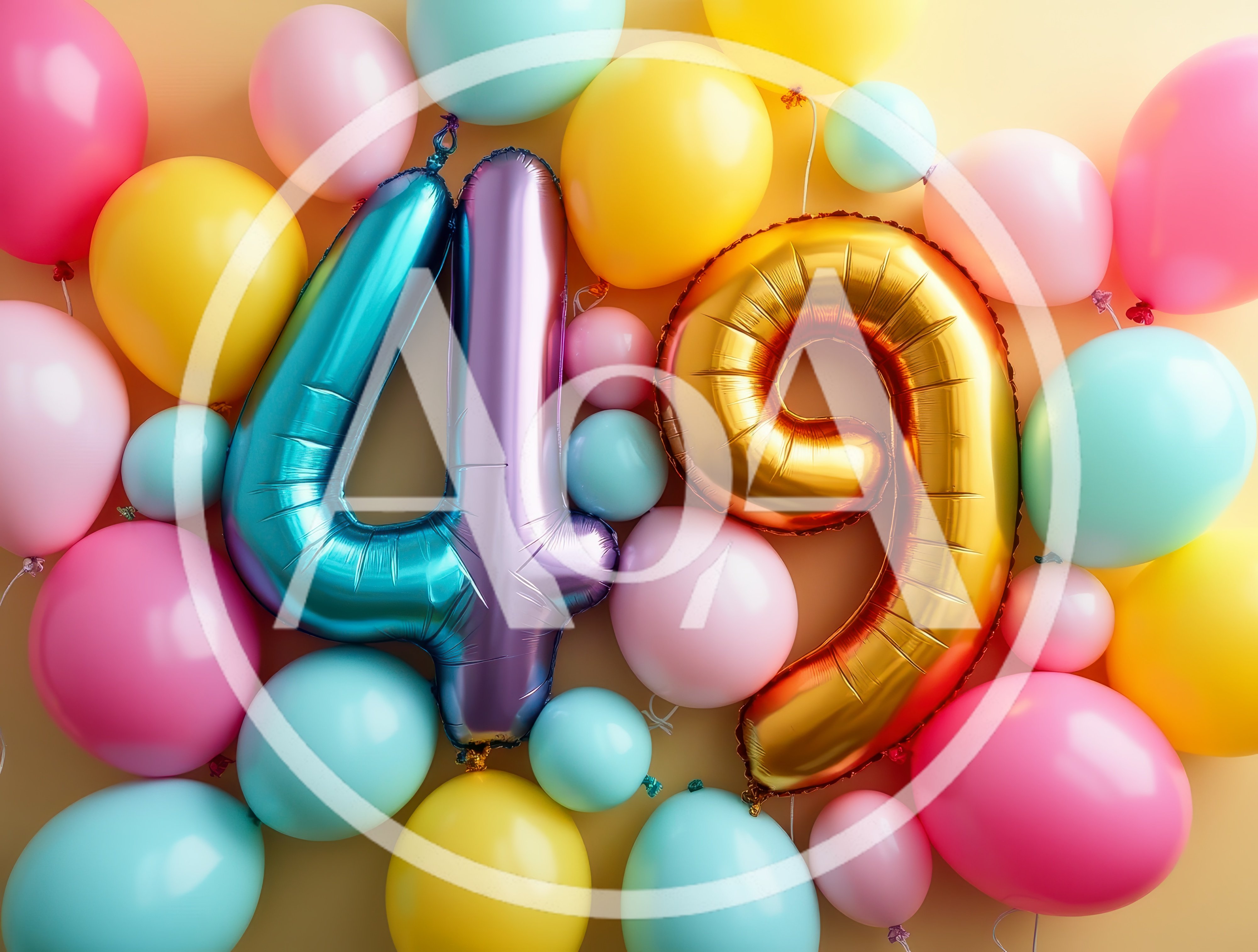 Forty Nine Birthday Celebration Balloons