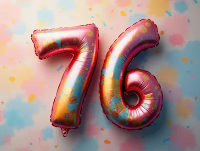 Seventy Six Number Balloon Celebration