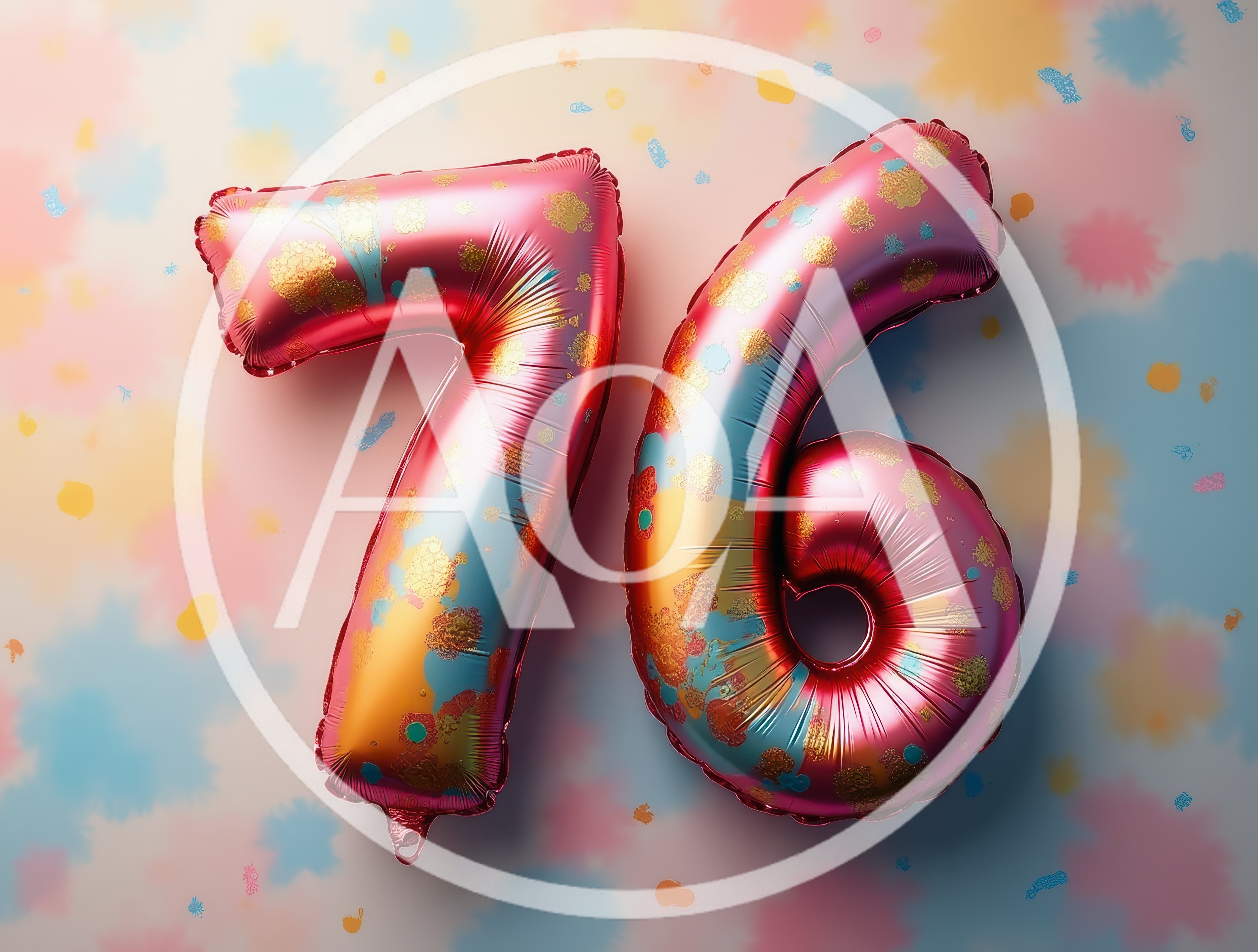 Seventy Six Number Balloon Celebration