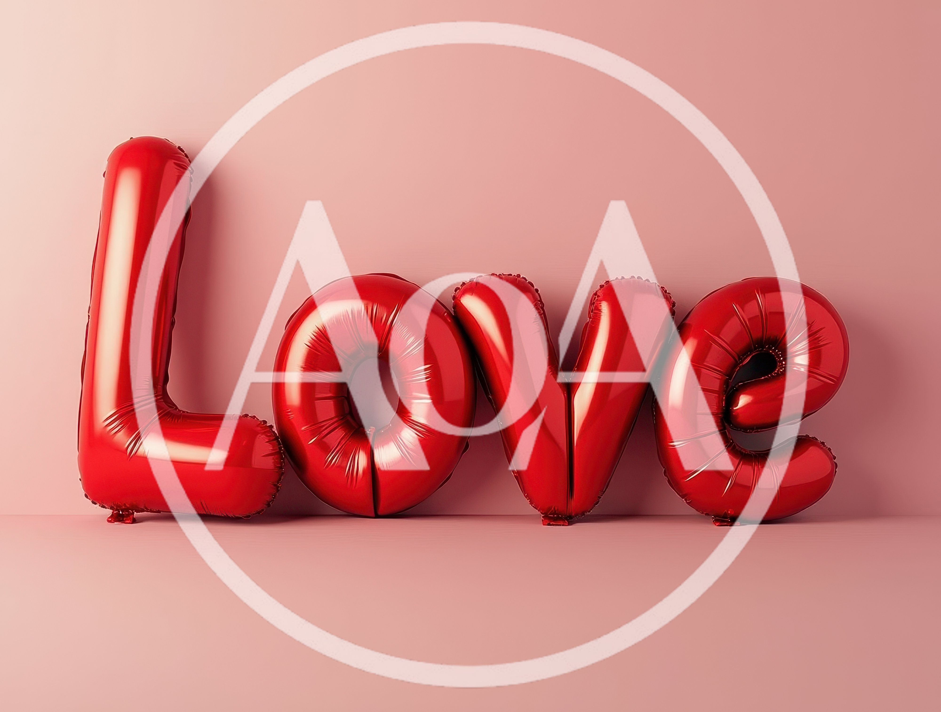 Red Foil Balloon Letters Spelling Love