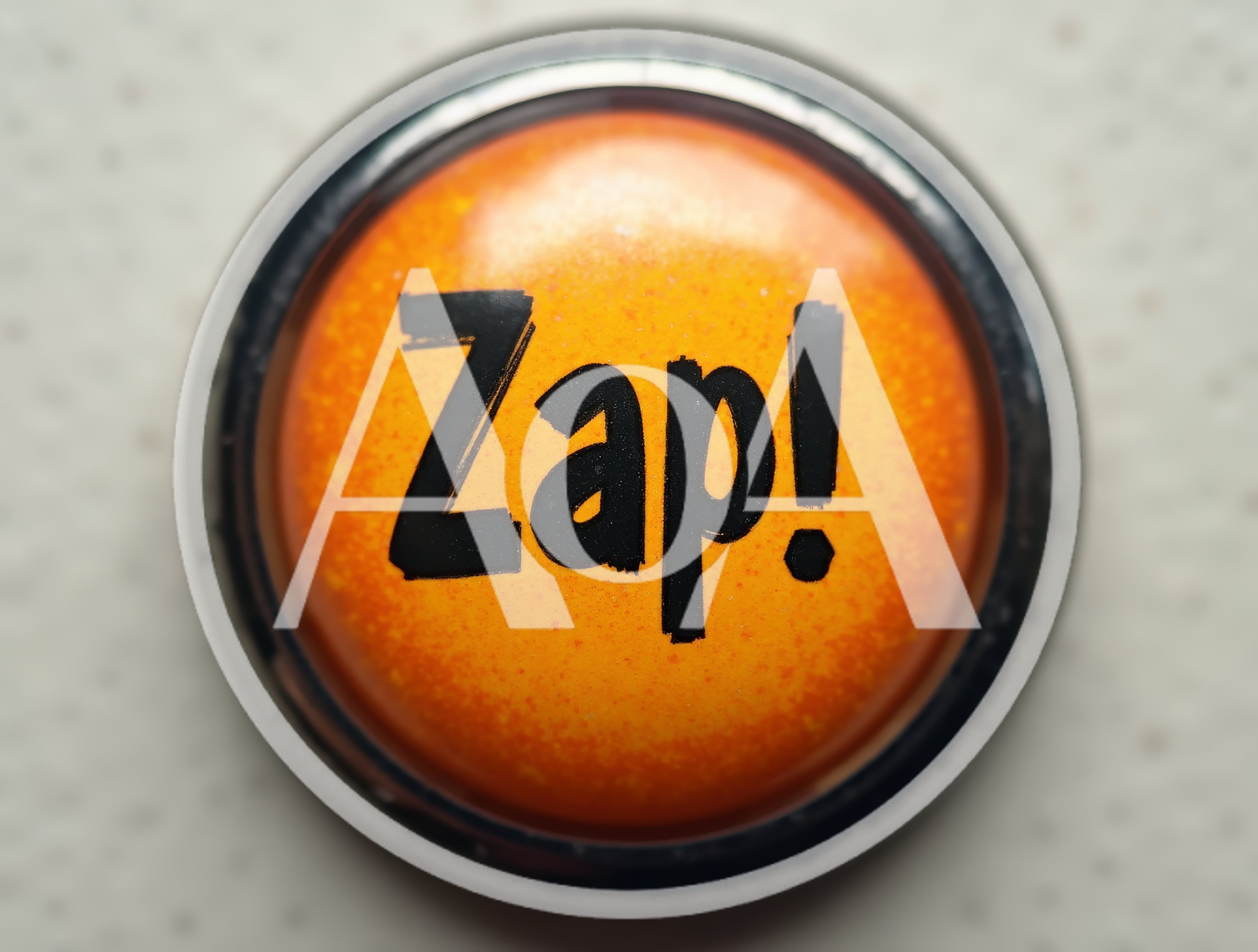 Orange Zap Button With Black Text