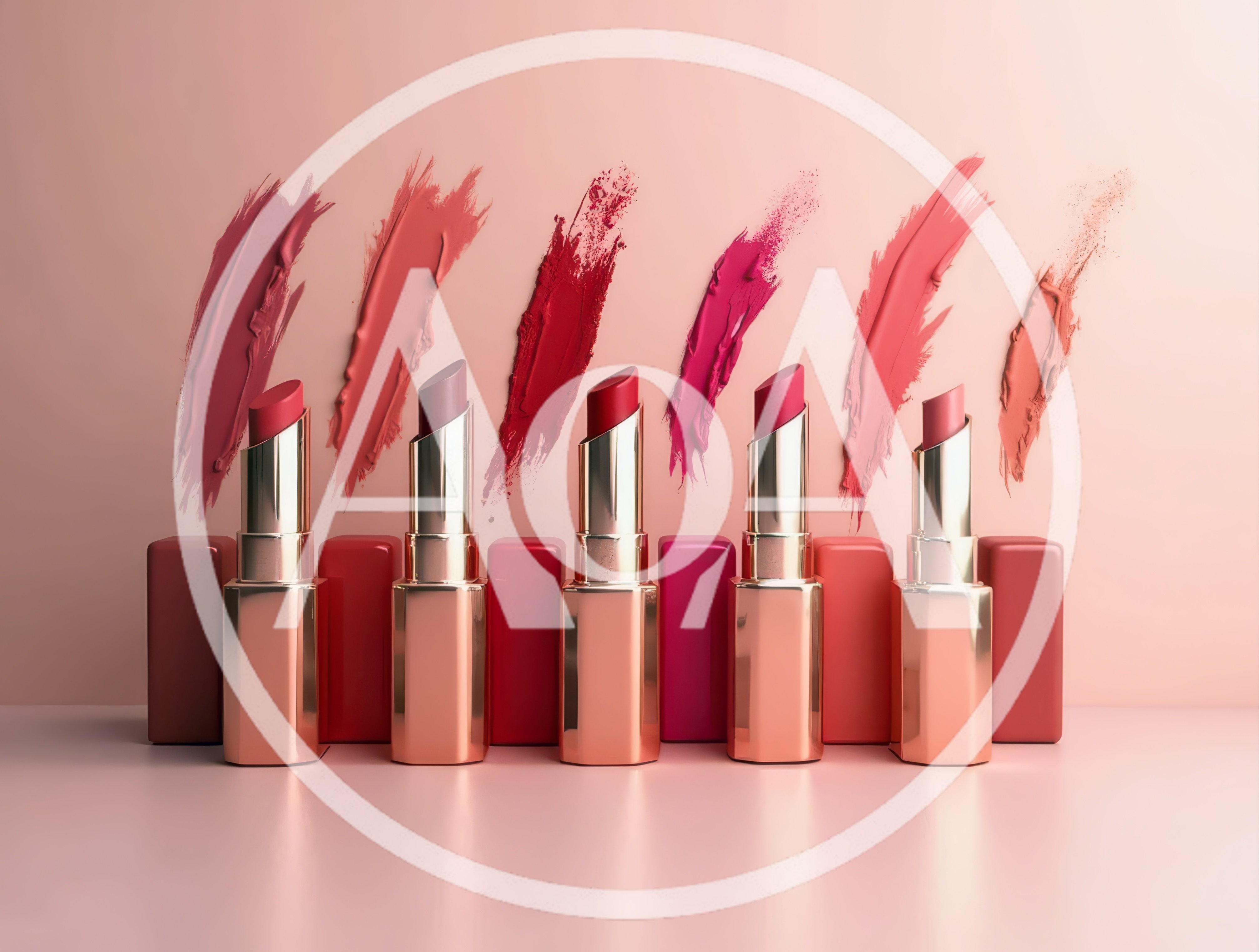Luxury Lipstick Collection With Matching Color Swatches