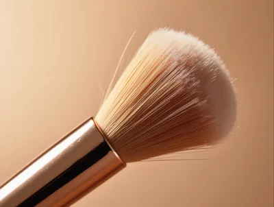 Close Up Of A Soft Makeup Brush